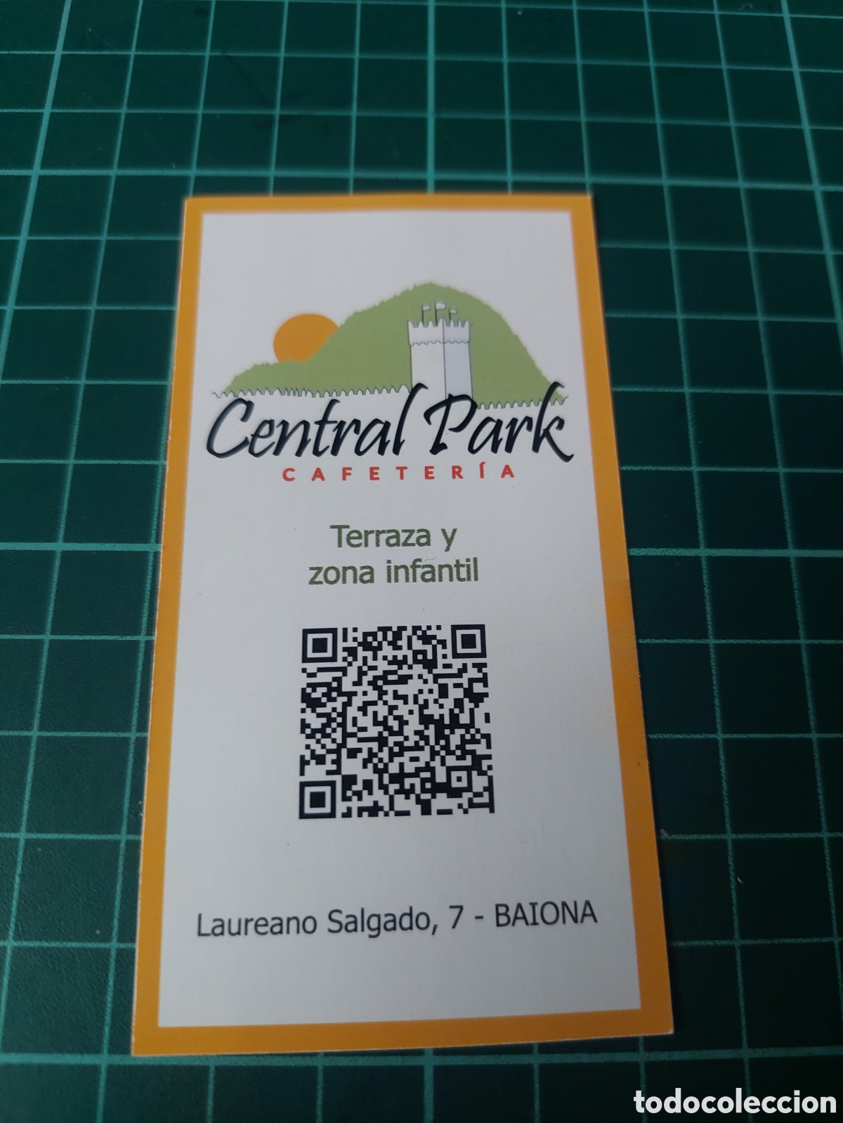 Folletos de turismo: Tarjeta baina central.oark cafeter&iacute;a