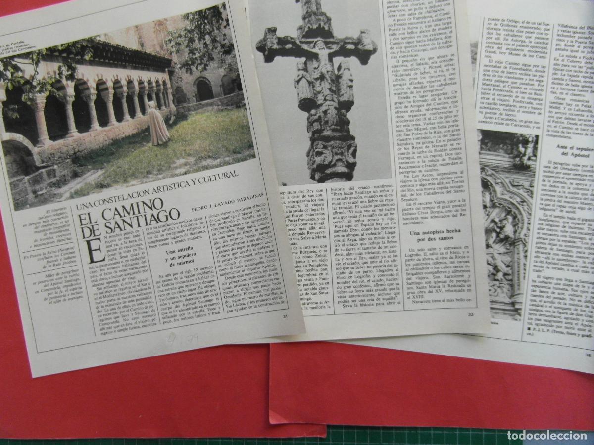 Folletos de turismo: ARTICULO 1979 - REF: ARTTREN02 - SANTIAGO DE COMPOSTELA CAMINO DE SANTIAGO - 5 PAGINAS