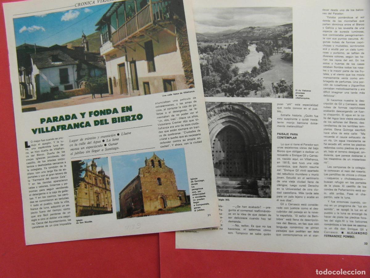 Foglietti di turismo: ARTICULO 1983 - REF: ARTTREN02 - VILLAFRANCA DEL BIERZO - 3 PAGINAS