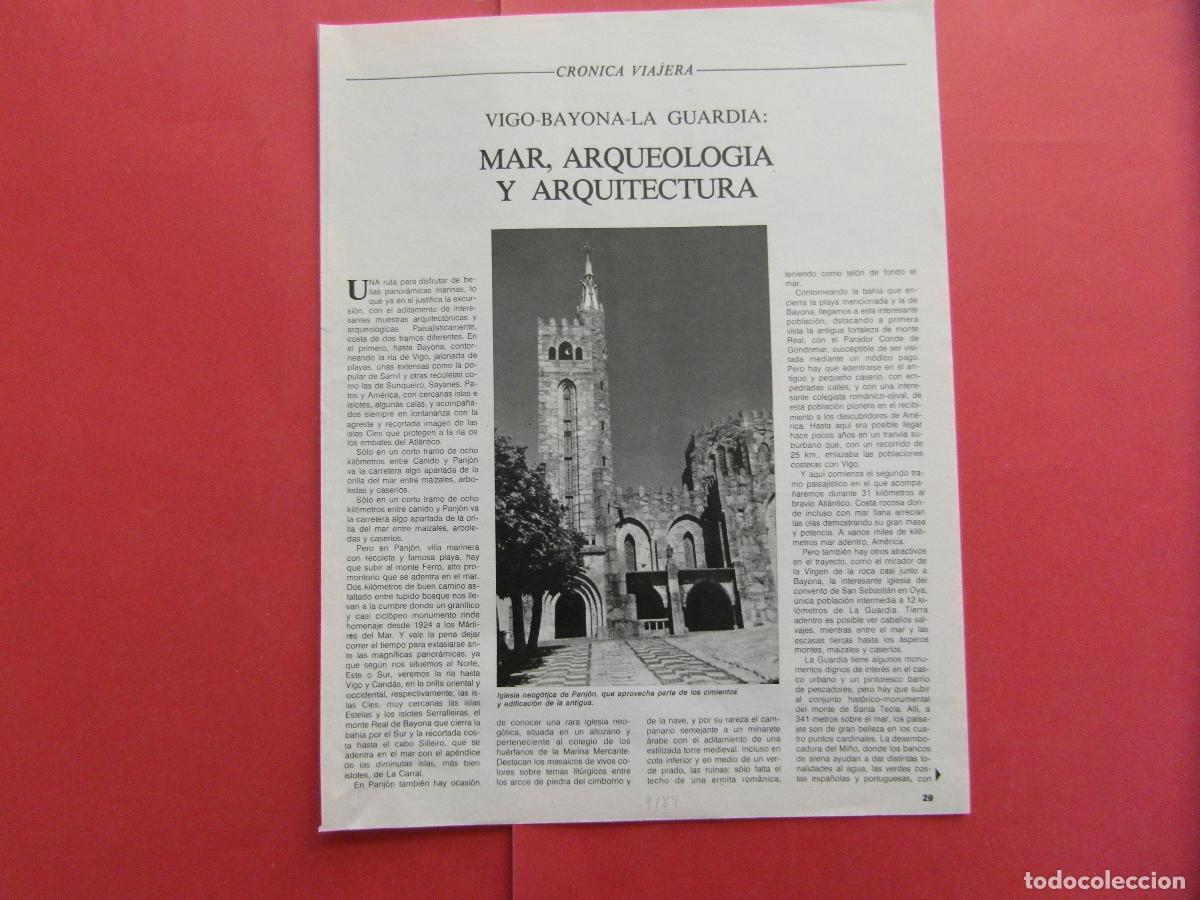 Foglietti di turismo: ARTICULO 1984 - REF: ARTTREN02 - VIGO BAYONA LA GUARDIA PANJON - 2 PAGINAS