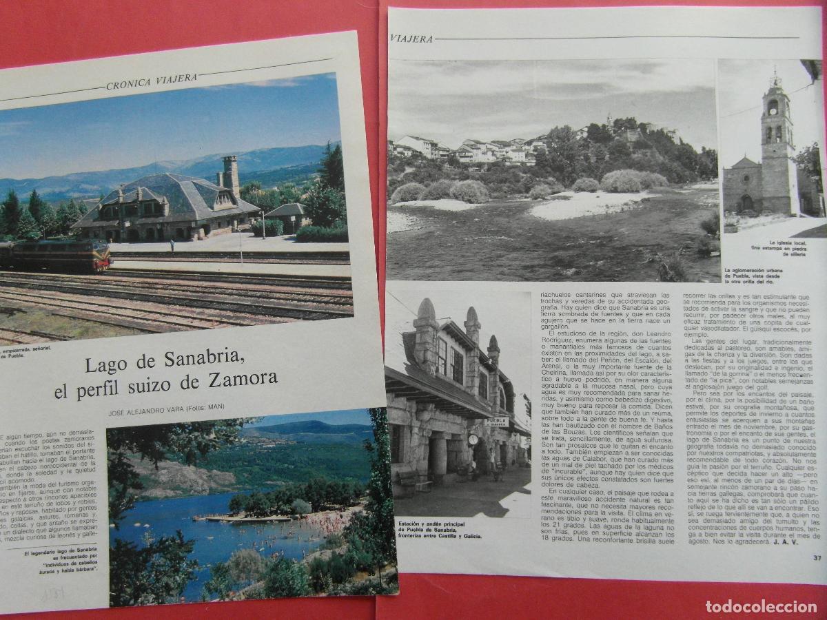Folhetos de turismo: ARTICULO 1984 - REF: ARTTREN02 - LAGO DE SANABRIA ZAMORA BERROQUE&Ntilde;A PUEBLA - 4 PAGINAS