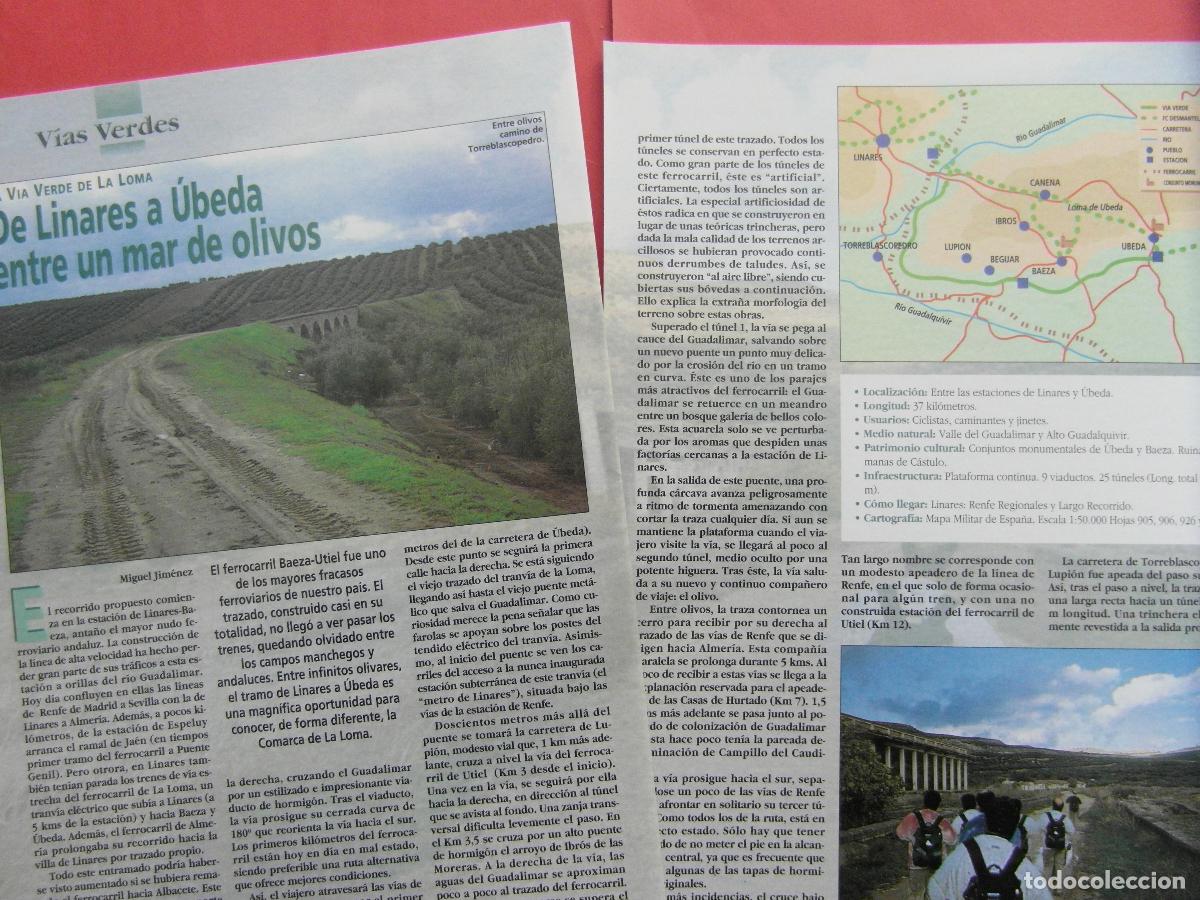 Folletos de turismo: ARTICULO 1996 - REF: ARTTREN02 - DE LINARES A UBEDA - 3 PAGINAS