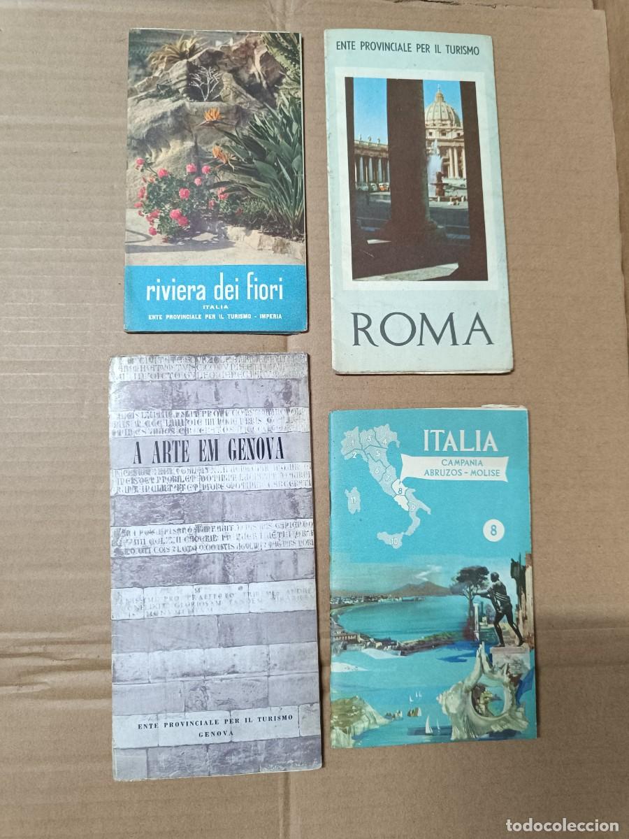 Folletos de turismo: LOTE DE 4 ANTIGUOS FOLLETOS TURISTICOS DE ITALIA, A&Ntilde;OS 50 - 60, ROMA GENOVA IMPERIA CAMPANIA -P21