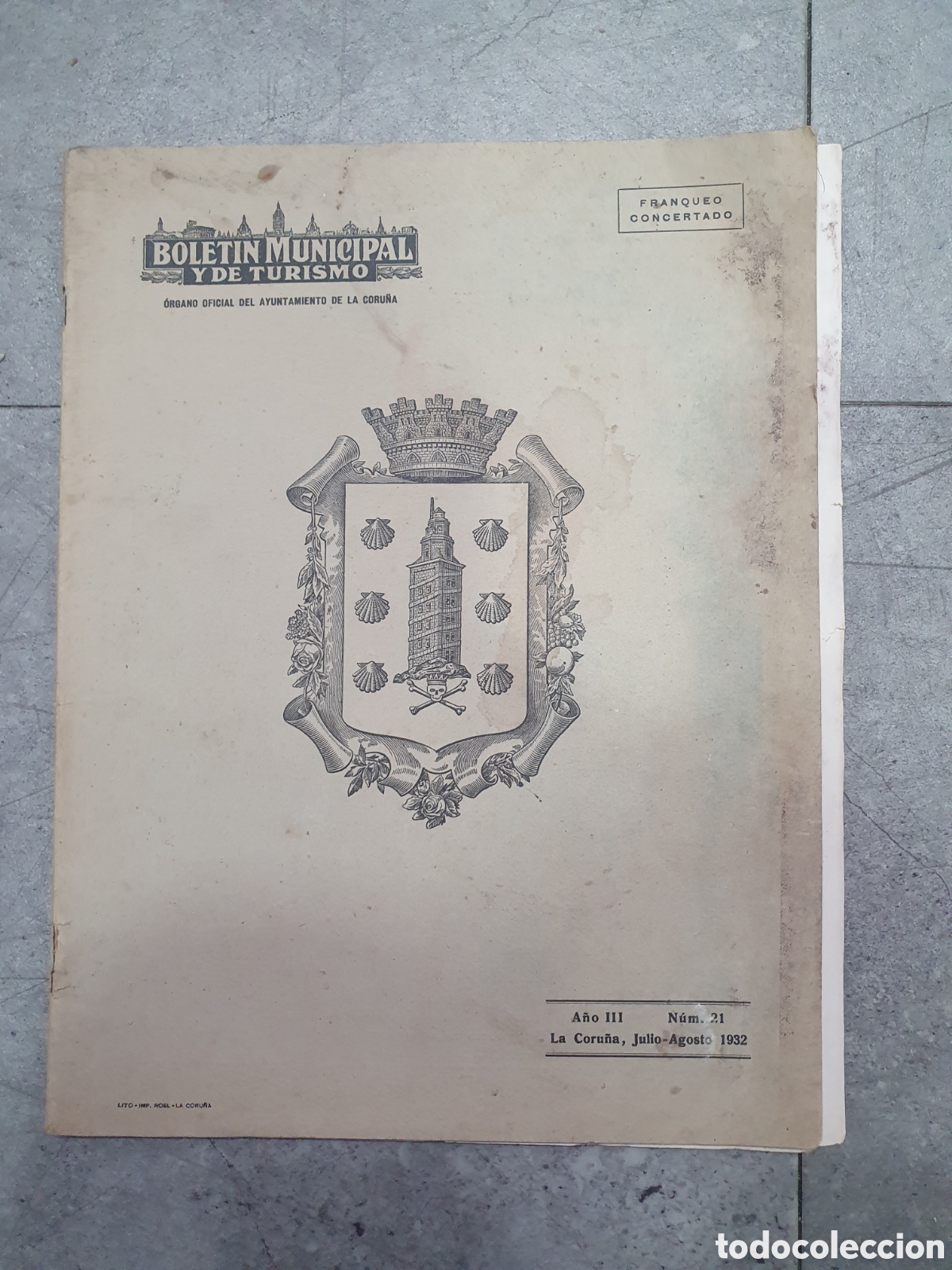 Folletos de turismo: Bolet&iacute;n Municipal de Turismo. La Coru&ntilde;a, 1932. (L28)