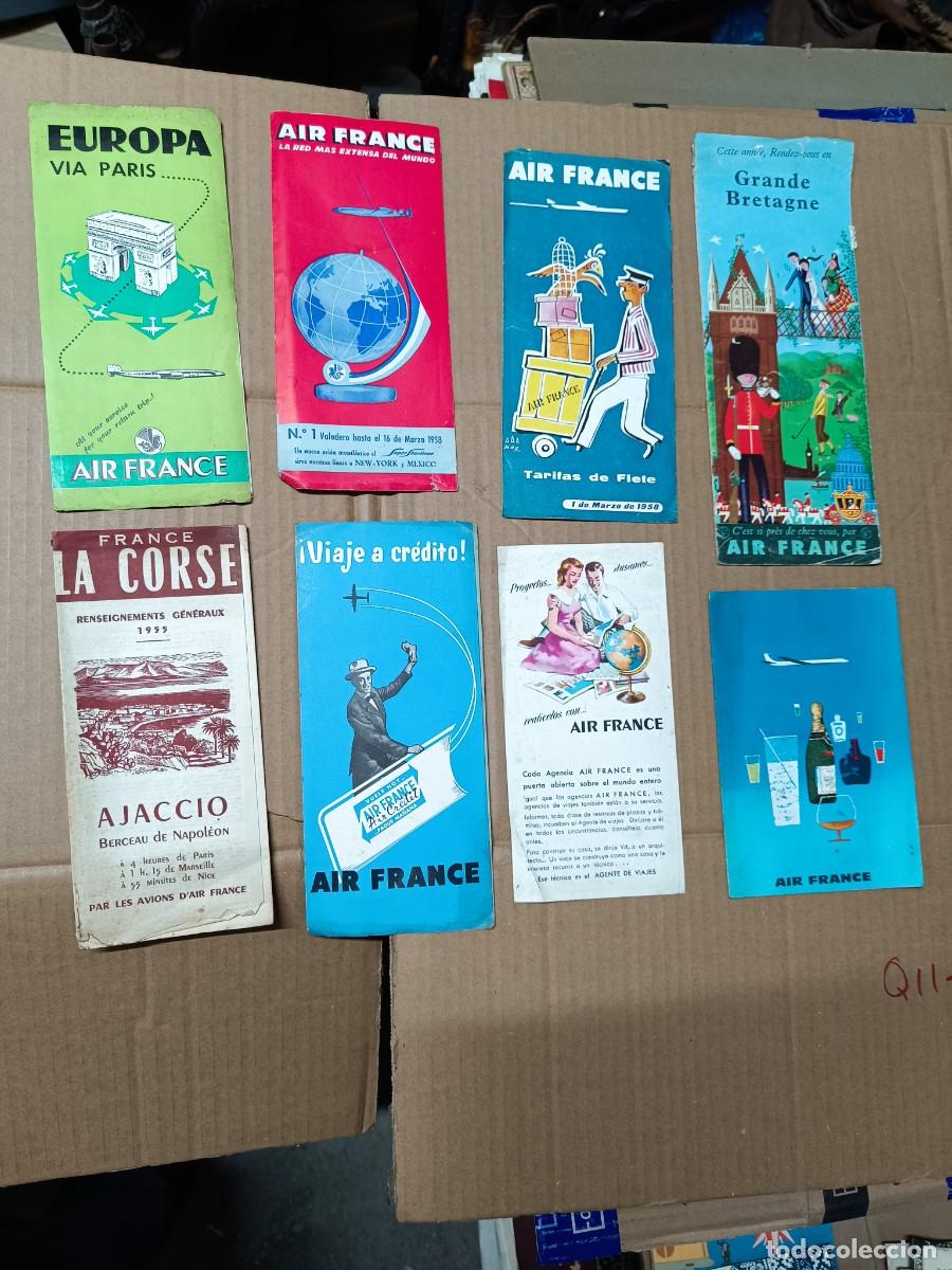 Folletos de turismo: LOTE DE 8 ANTIGUOS FOLLETOS TURISTICOS DE AIR FRANCE A&Ntilde;OS 50 - 60, PARIS CORSE GRAN BRETA&Ntilde;A -P21