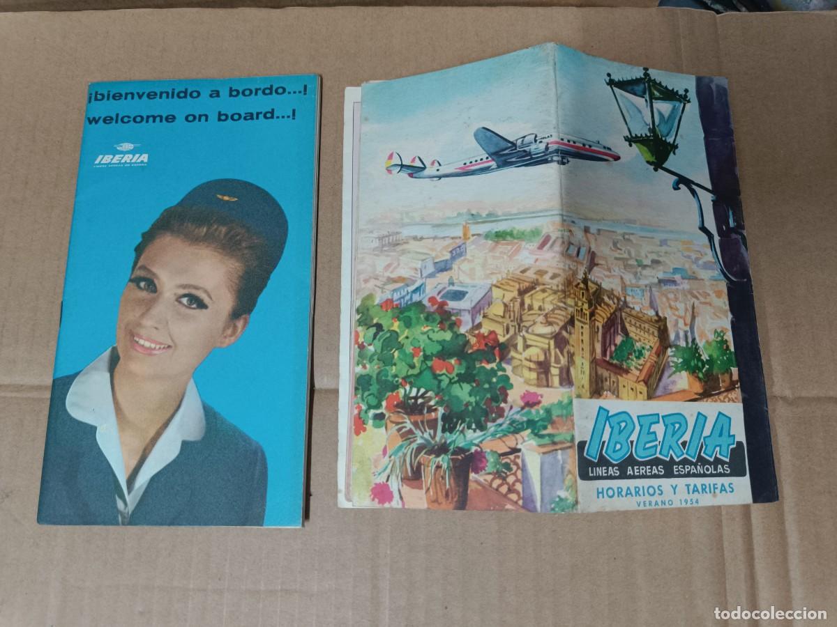 Folletos de turismo: LOTE 2 ANTIGUOS FOLLETOS TURISTICOS, AEROLINEA IBERIA, A&Ntilde;OS 50, VERANO 1954 -P21