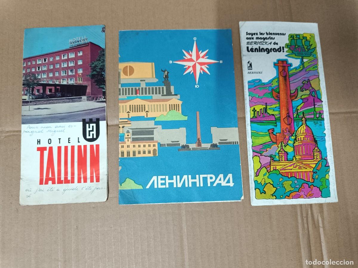 Folletos de turismo: LOTE DE 3 ANTIGUOS FOLLETOS TURISTICOS DE LENINGRADO Y TALLINN, URSS COMUNISTA, RUSIA, ESTONIA -P22