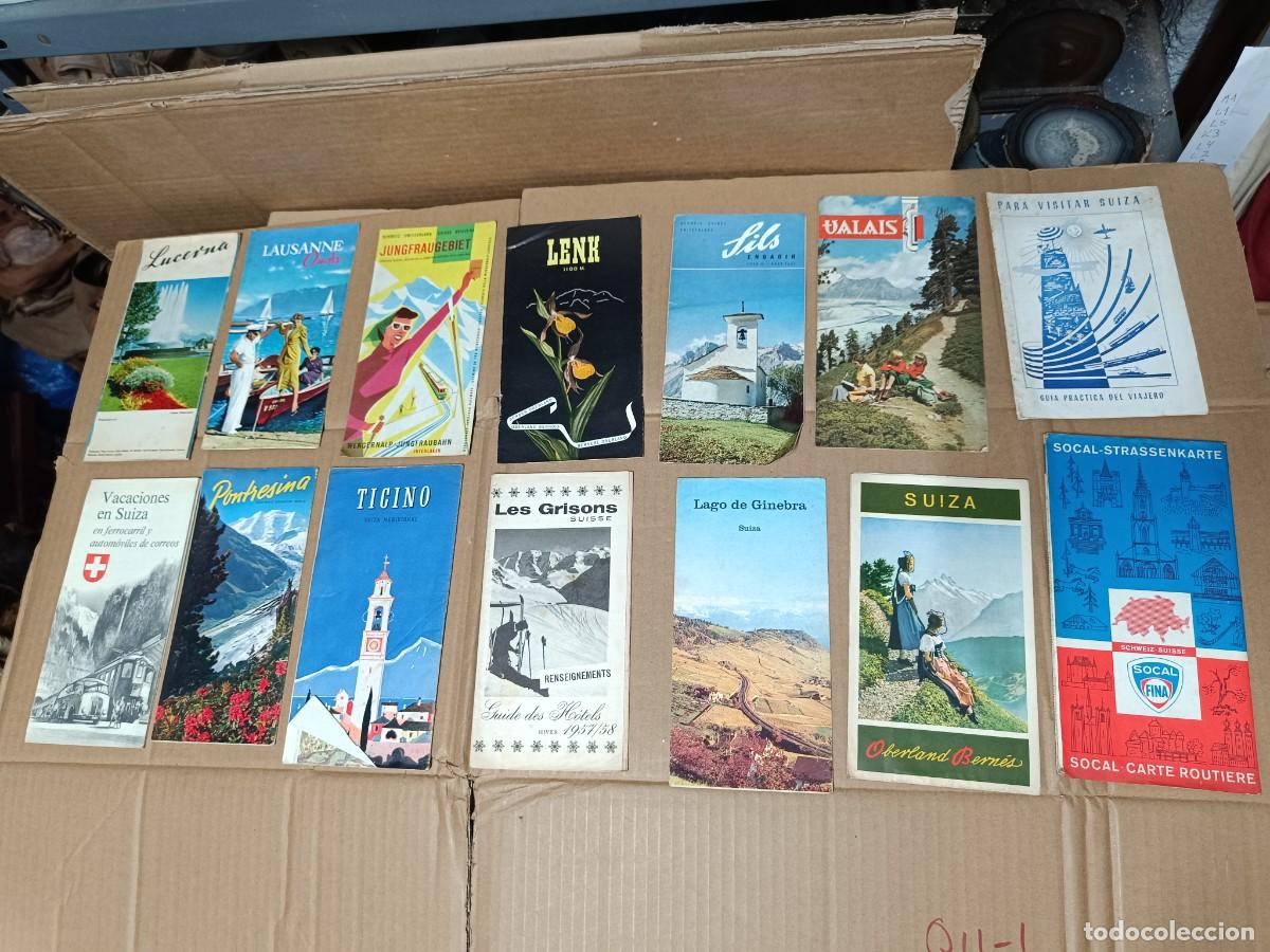 Folletos de turismo: LOTE DE 14 ANTIGUOS FOLLETOS TURISTICOS DE SUIZA A&Ntilde;OS 50, GRISONS VALAIS TICINO LAUSANNE LUCERNA P21