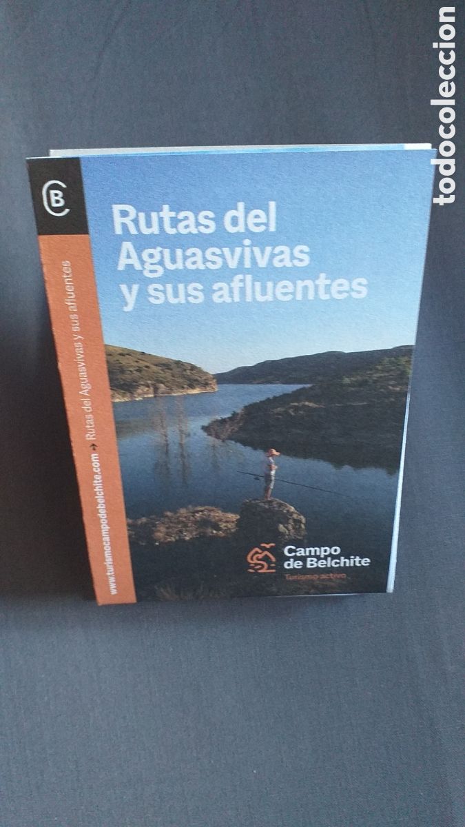 Folletos de turismo: Plano 16 rutas en bicicleta campo Belchite. RUTAS DEL AGUASVIVAS Y SUS AFLUENTES. Turismo activo.