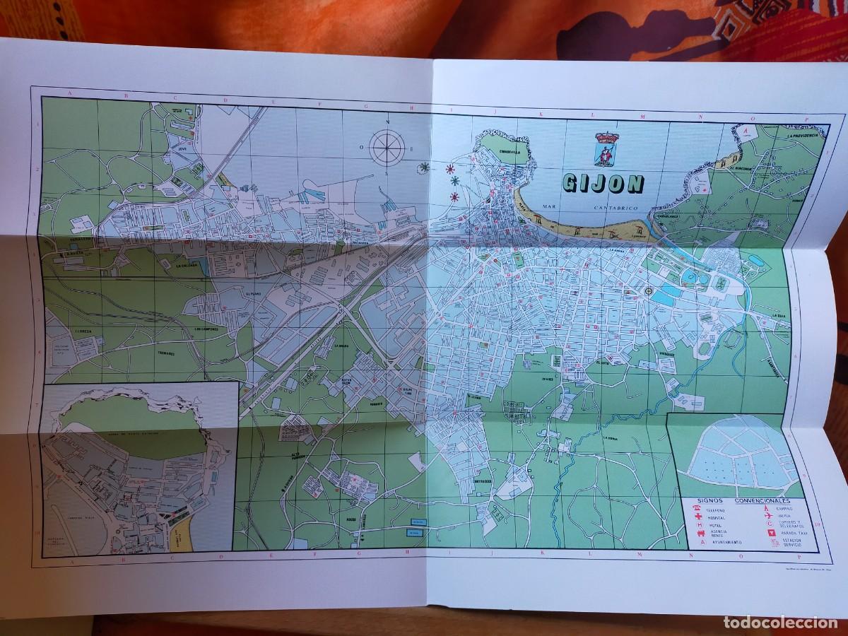 Folletos de turismo: GIJ&Oacute;N. AYUNTAMIENTO DE GIJ&Oacute;N PLANO CALLEJERO. SIN FECHAR.