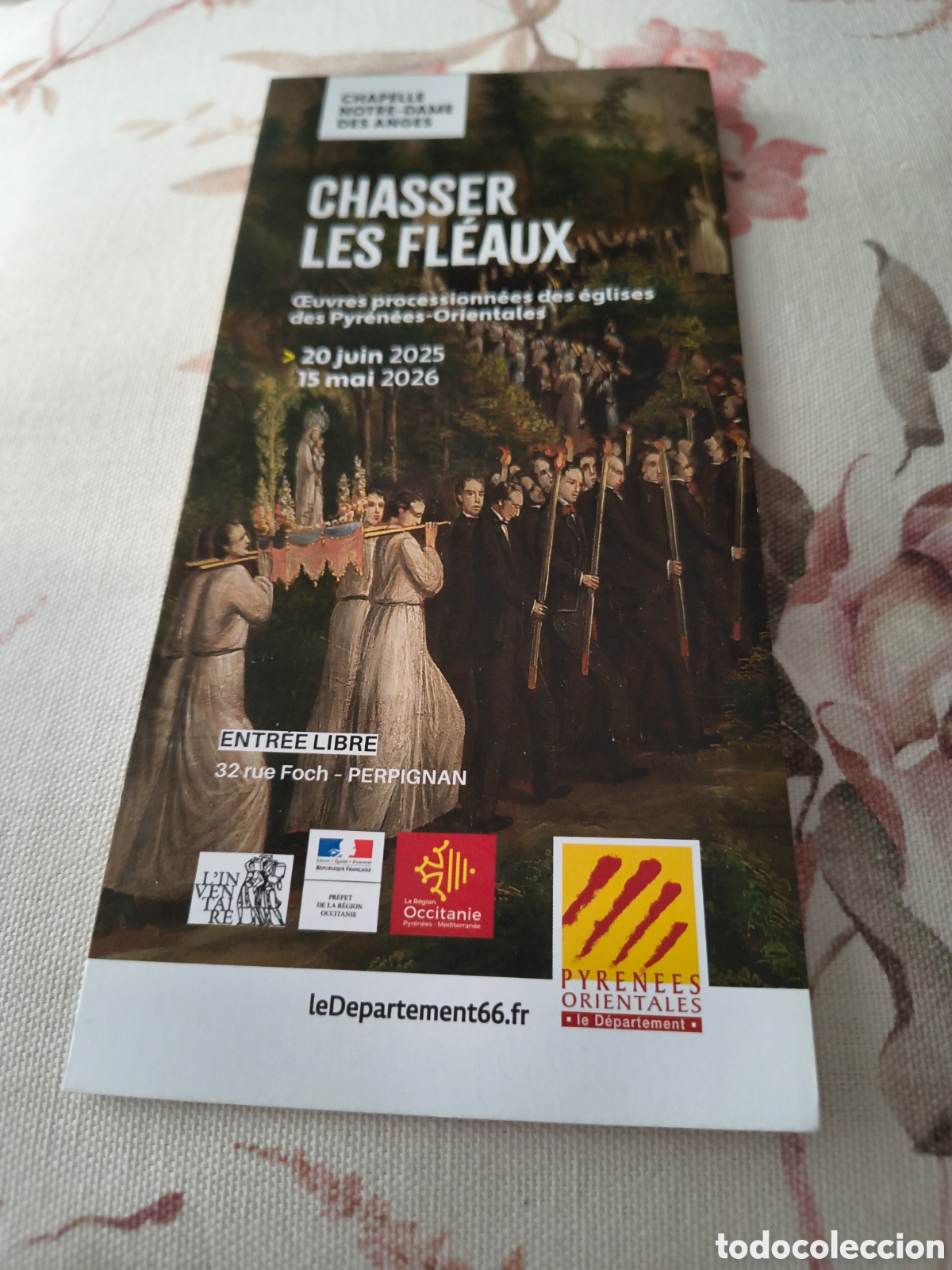 Folletos de turismo: CHAPELLE NOTRE-DAME DES ANGES. PERPIGNAN. TRIPTICO. EN FRANCES
