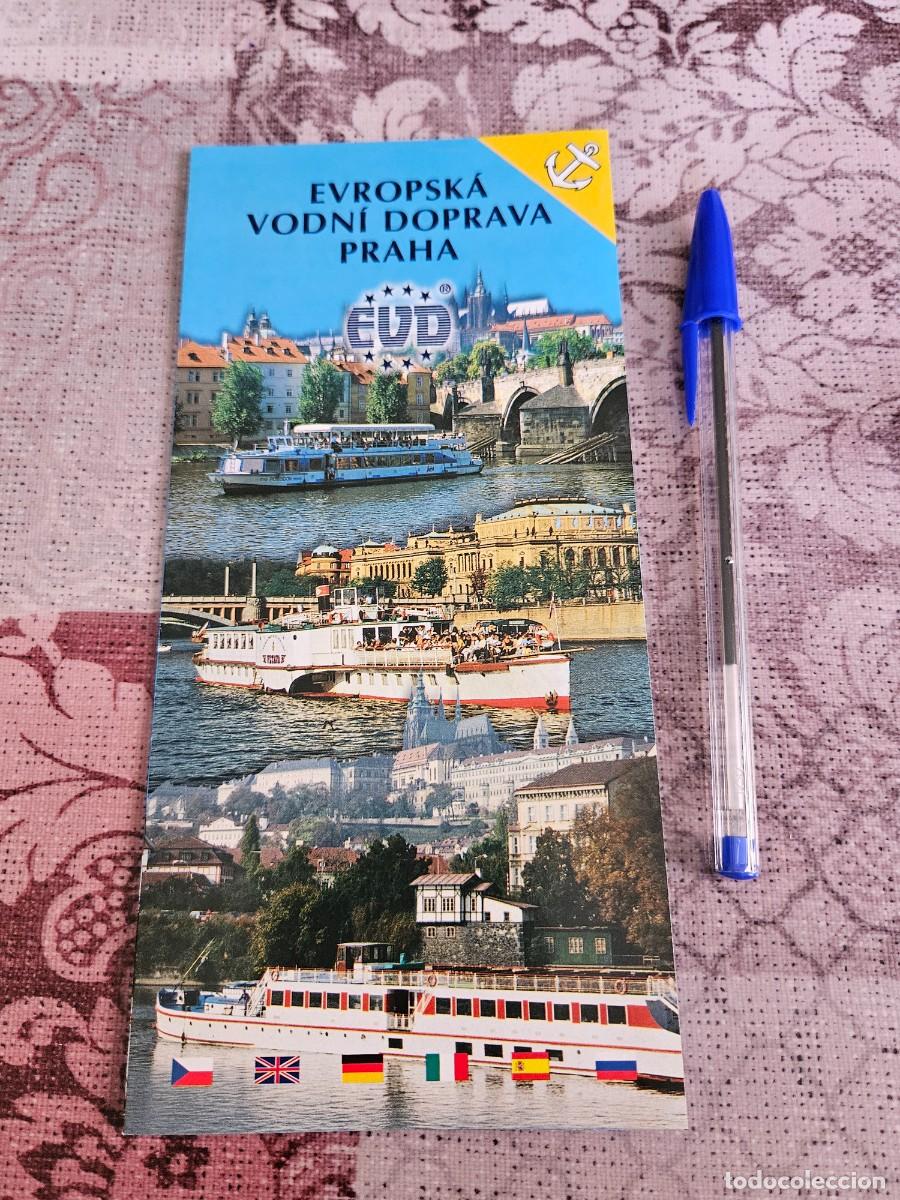 Folletos de turismo: Folleto Desplegable Conozca Las Bellezas De Praga A Bordo De Nuestros Barcos.