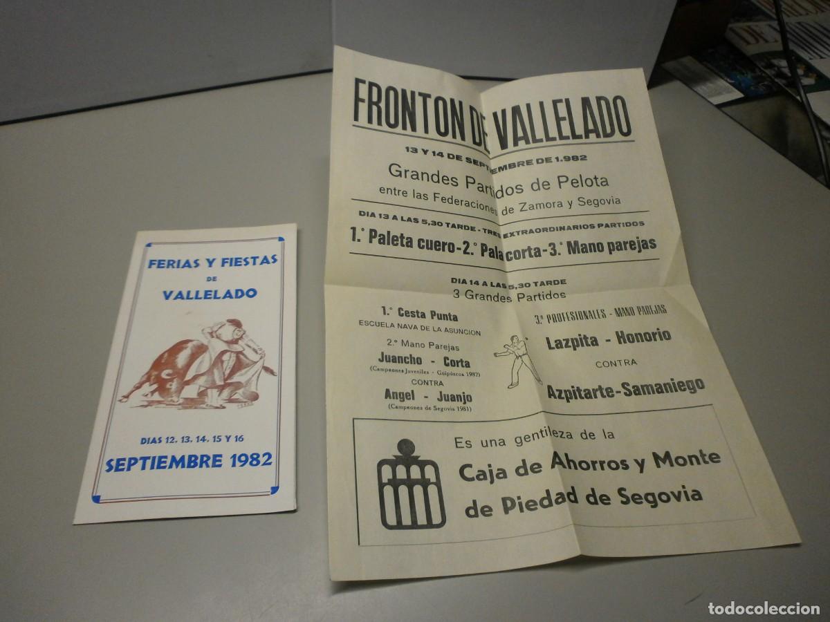 Folletos de turismo: programa de ferias y fiestas de vallelado 1982