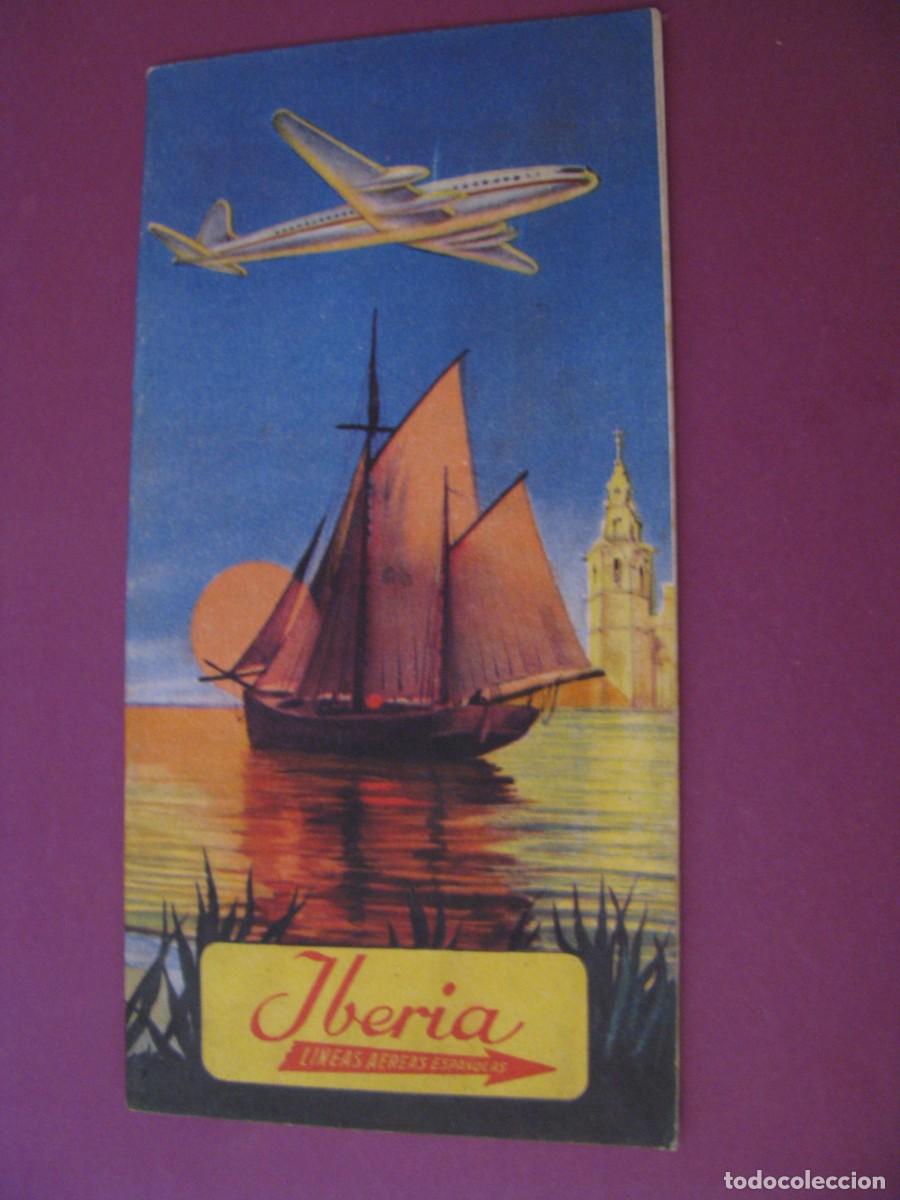Folletos de turismo: FOLLETO DE IBERIA. LINEAS AEREAS ESPA&Ntilde;OLAS. A&Ntilde;OS 50.