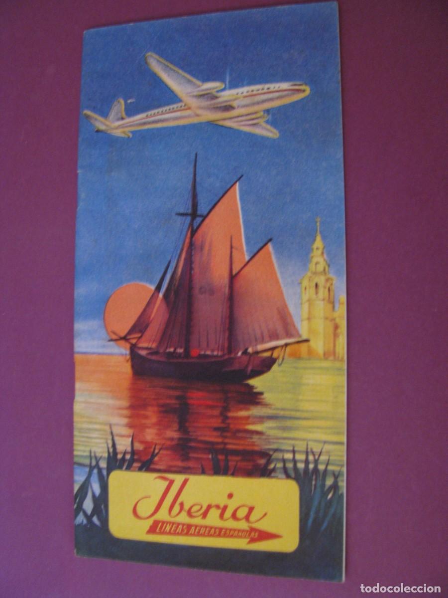 Folletos de turismo: FOLLETO DE IBERIA. LINEAS AEREAS ESPA&Ntilde;OLAS. A&Ntilde;OS 50.