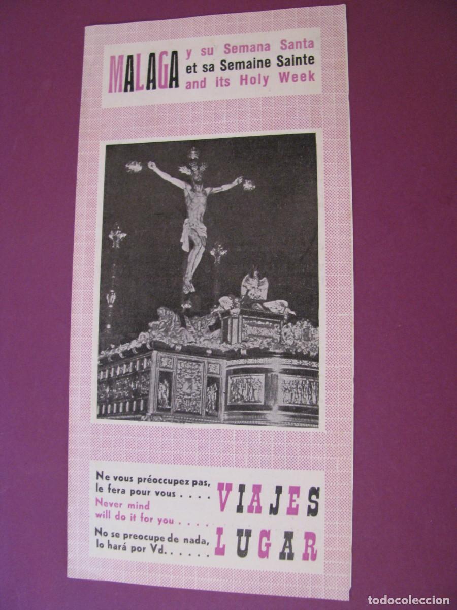 Folletos de turismo: FOLLETO DE TURISMO. MALAGA Y SU SEMANA SANTA. A&Ntilde;OS 50