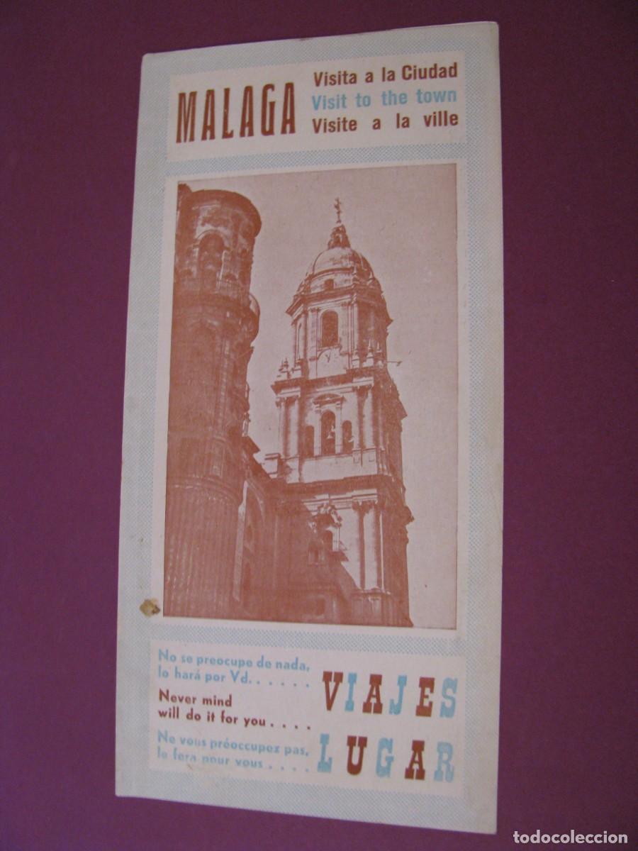 Folletos de turismo: FOLLETO DE TURISMO. MALAGA. VISITA A LA CIUDAD. A&Ntilde;OS 50
