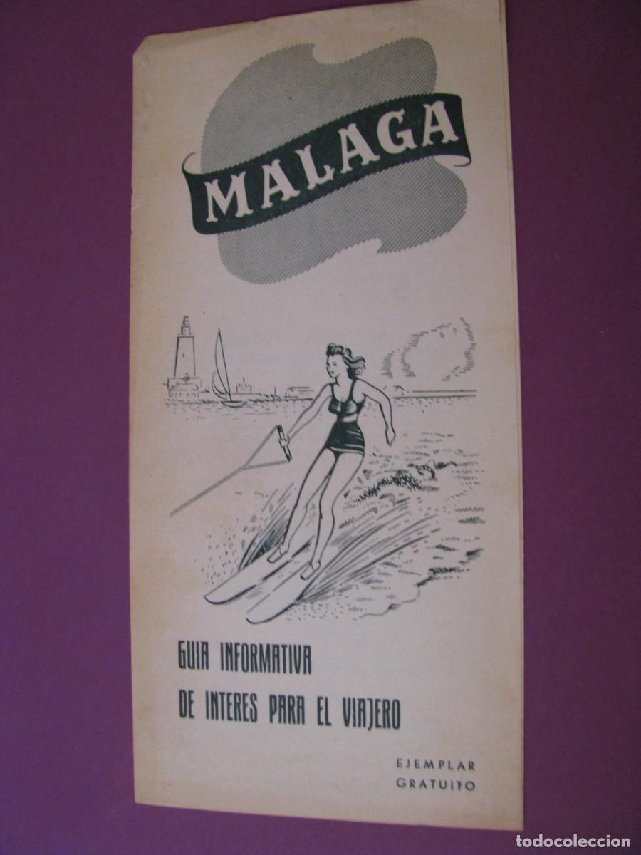 Folletos de turismo: FOLLETO DE TURISMO. MALAGA A&Ntilde;OS 50. GUIA INFORMATIVA DE INTERES PARA EL VIAJERO