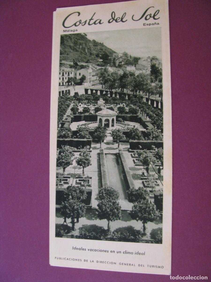Folletos de turismo: FOLLETO DE TURISMO. COSTA DEL SOL. A&Ntilde;OS 50.