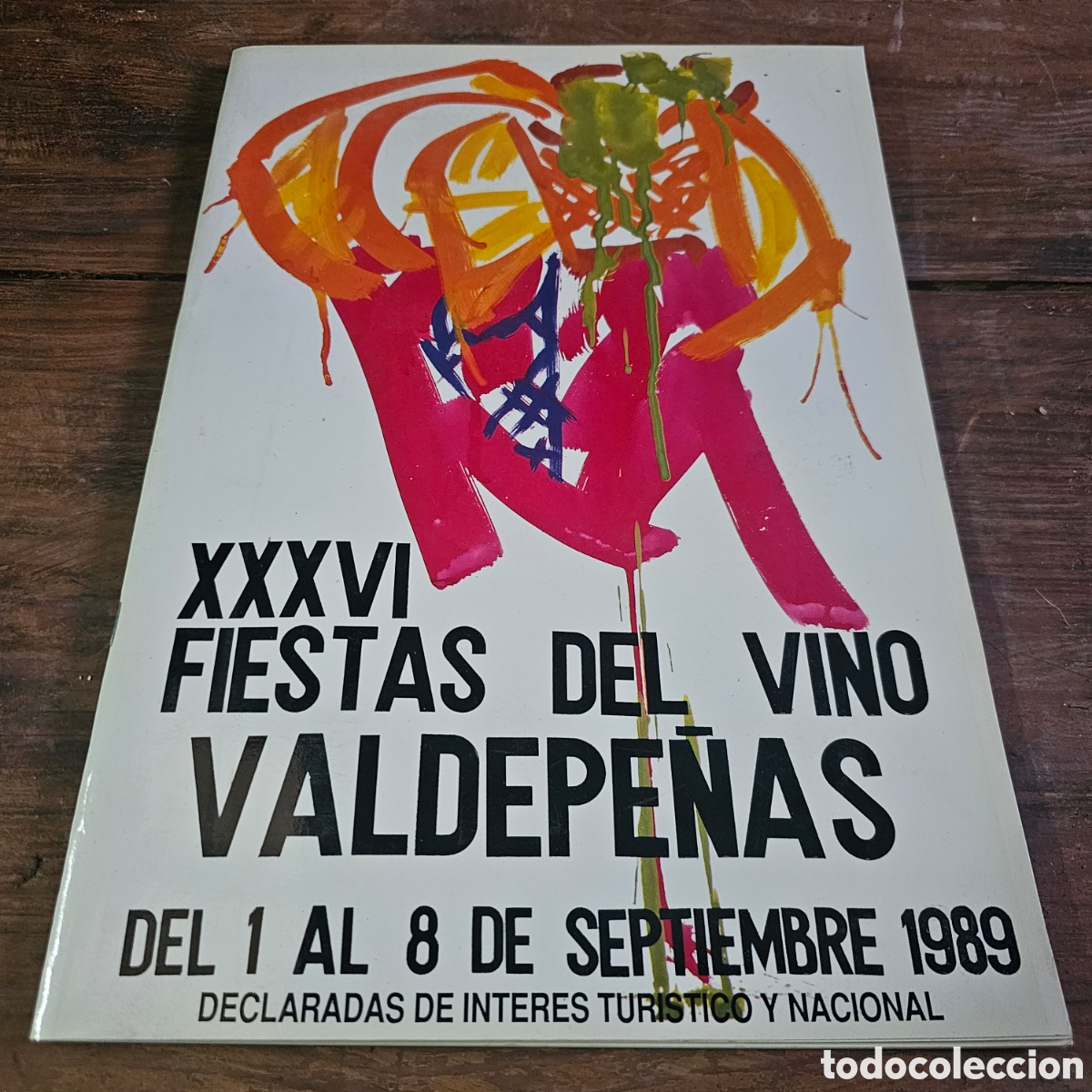 Folletos de turismo: Valdepe&ntilde;as - XXXVI FIESTAS DEL VINO 1989