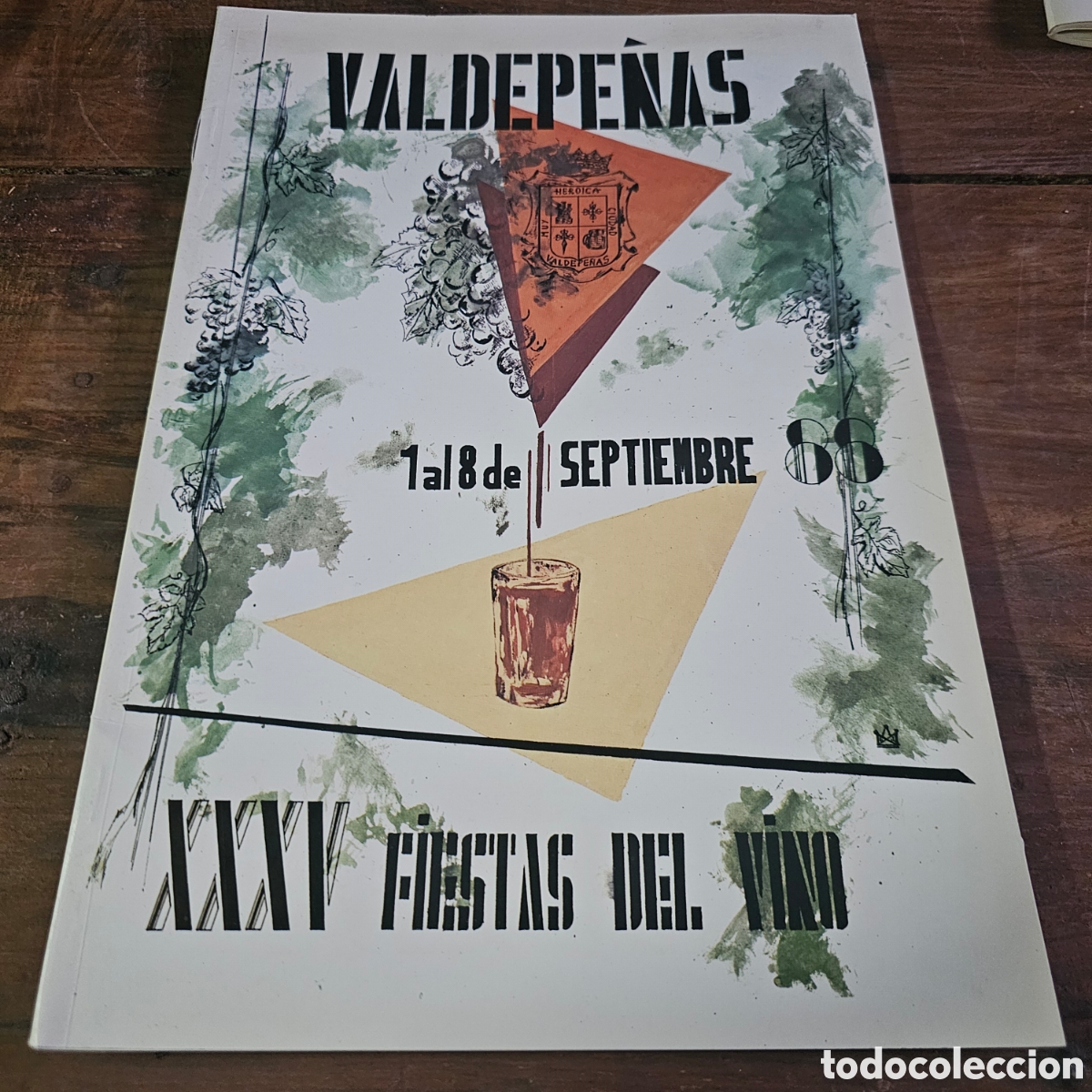 Folletos de turismo: Valdepe&ntilde;as - XXXV Fiestas del vino 1988