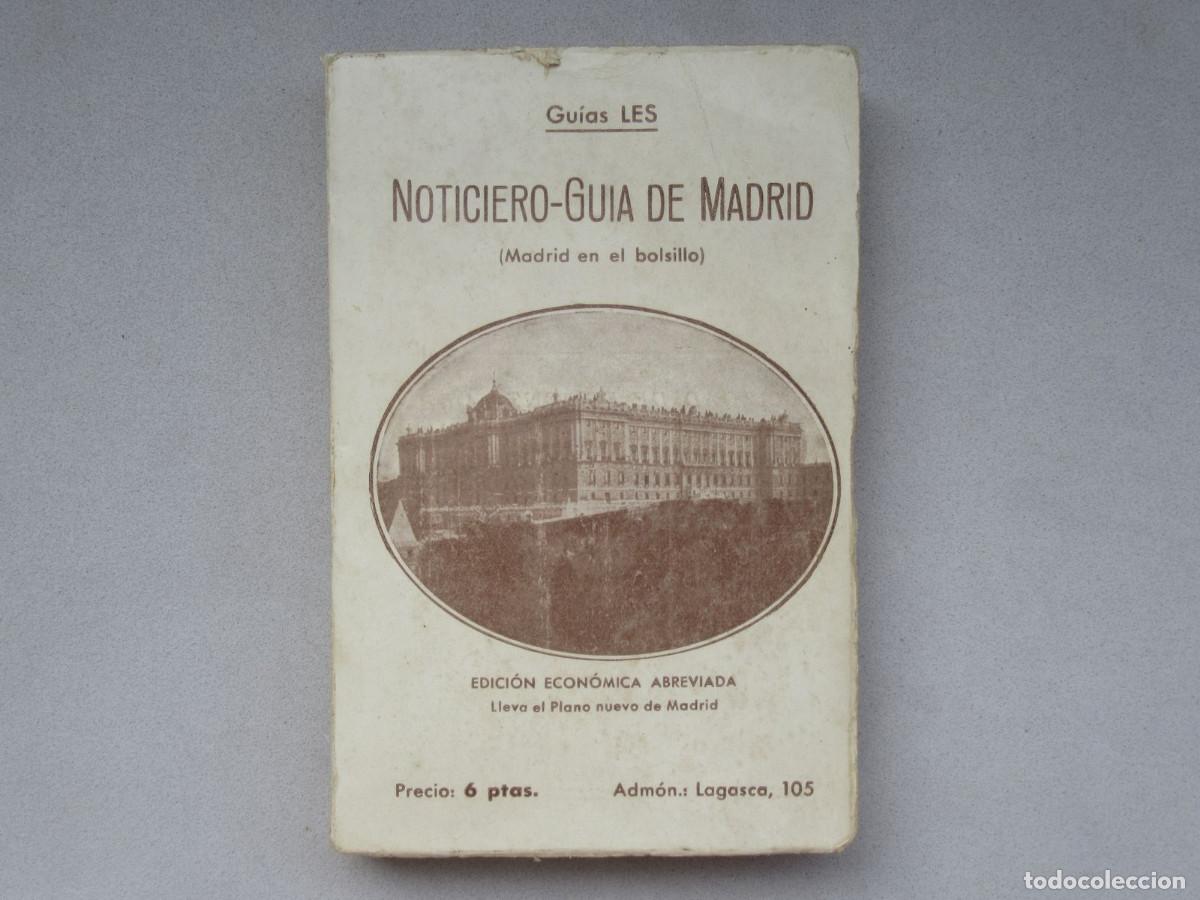 Folletos de turismo: Noticiero Gu&iacute;a de Madrid. Madrid en el Bolsillo. Vicente de Castro Les. 1939-40. Anuncio Mercedes