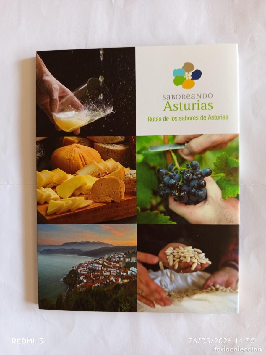 Folletos de turismo: Carpeta con 5 desplegables Rutas de los sabores de Asturias