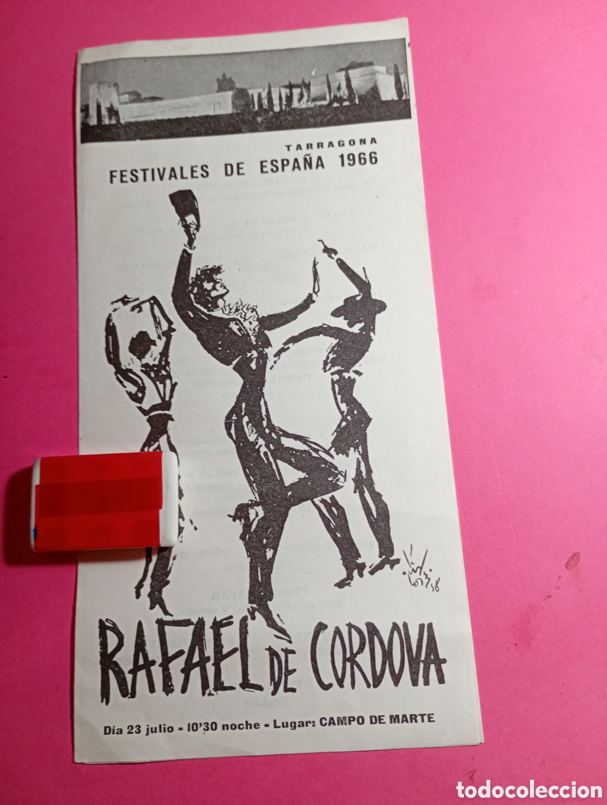 Folletos de turismo: TARRAGONA EXCMO. AYUNTAMIENTO FESTIVALES ESPA&Ntilde;A 1966 ''RAFAEL DE C&Oacute;RDOVA'' FOTOS ELENCO Y PROGRAMA