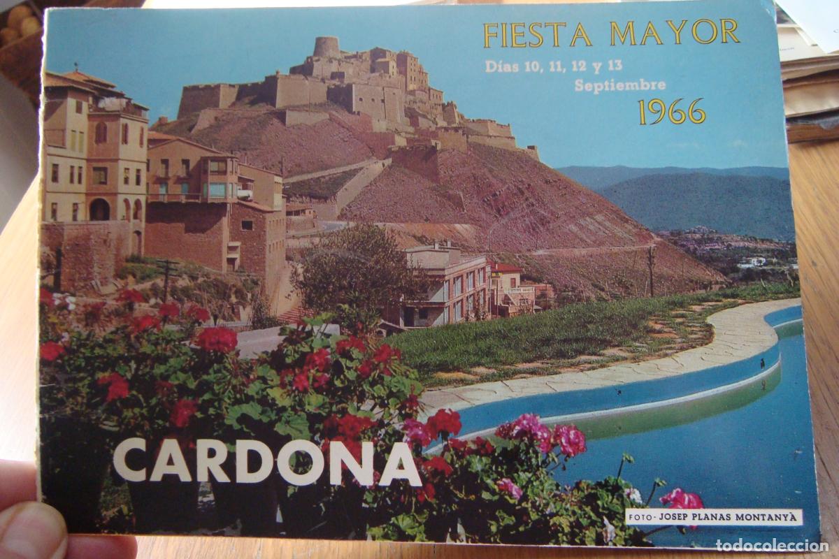 Folletos de turismo: PROGRAMA FIESTA MAYOR CARDONA 1966. FOTO JOSEP PLANAS MONTANYA. ESTACION SERVICIO VILALTA