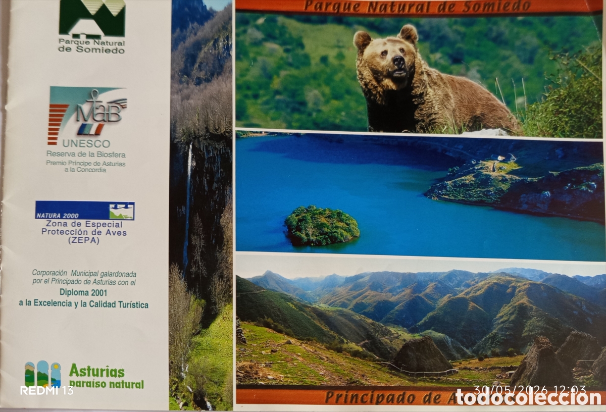 Folletos de turismo: SOMIEDO PARQUE NATURAL. Asturias