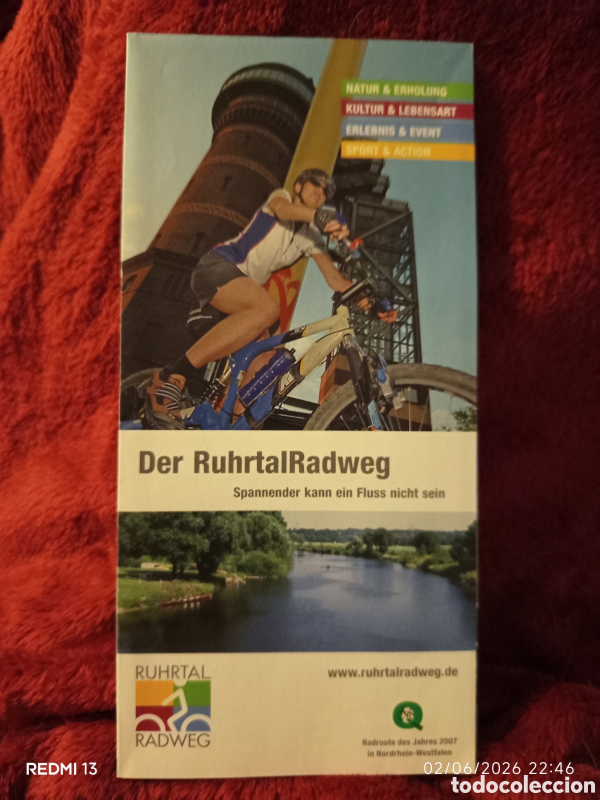 Folletos de turismo: La ruta ciclista del valle del Ruhr. Alemania