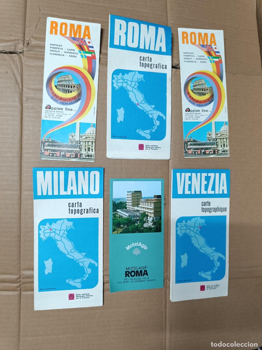 Folletos de turismo: LOTE DE 6 ANTIGUOS FOLLETOS TURISTICOS Y MAPAS DE 1973, ROMA MILAN VENECIA. ITALIA -P25