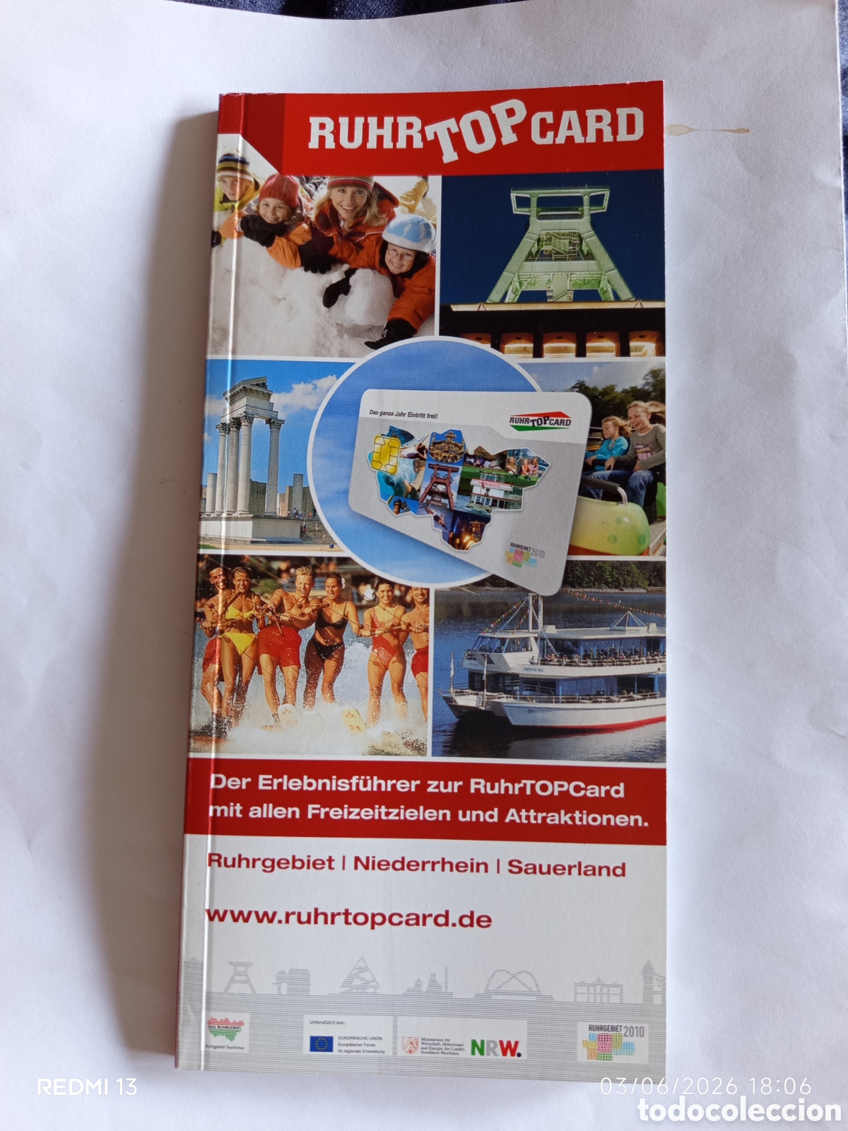 Folletos de turismo: Gu&iacute;a RUHRTOPCARD 2007.