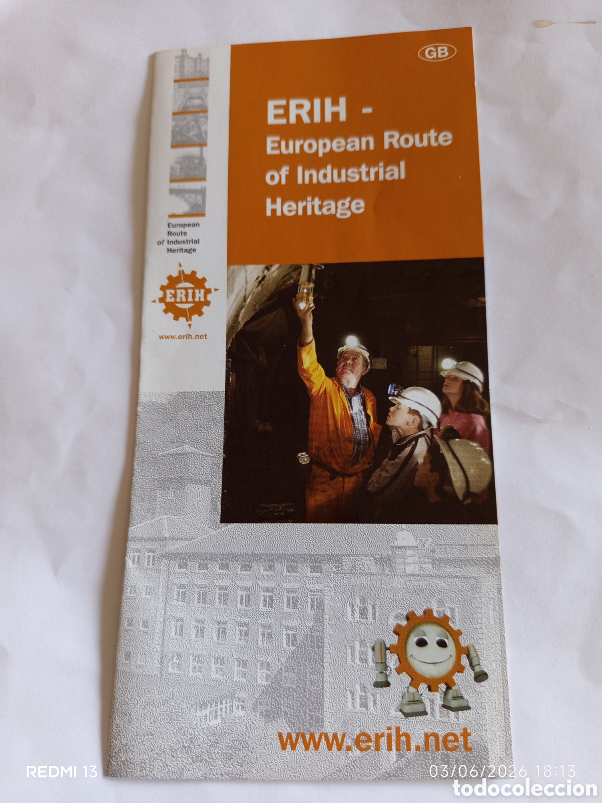 Folletos de turismo: Desplegable ERIH European Router of Industrial Heritage