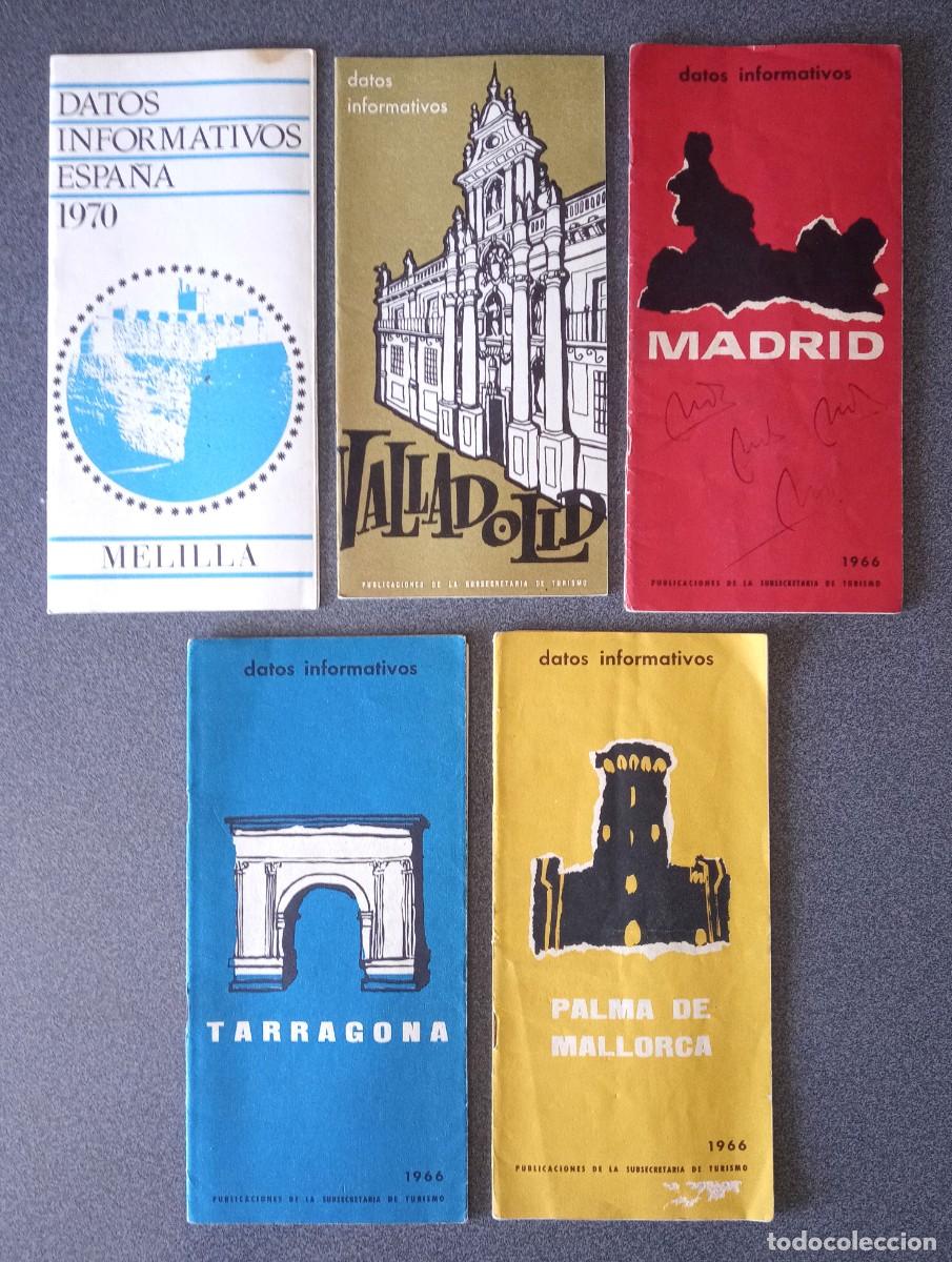 Folletos de turismo: Lote Mapas Datos Informativos Melilla Valladolid Madrid Tarragona Palma De Mallorca