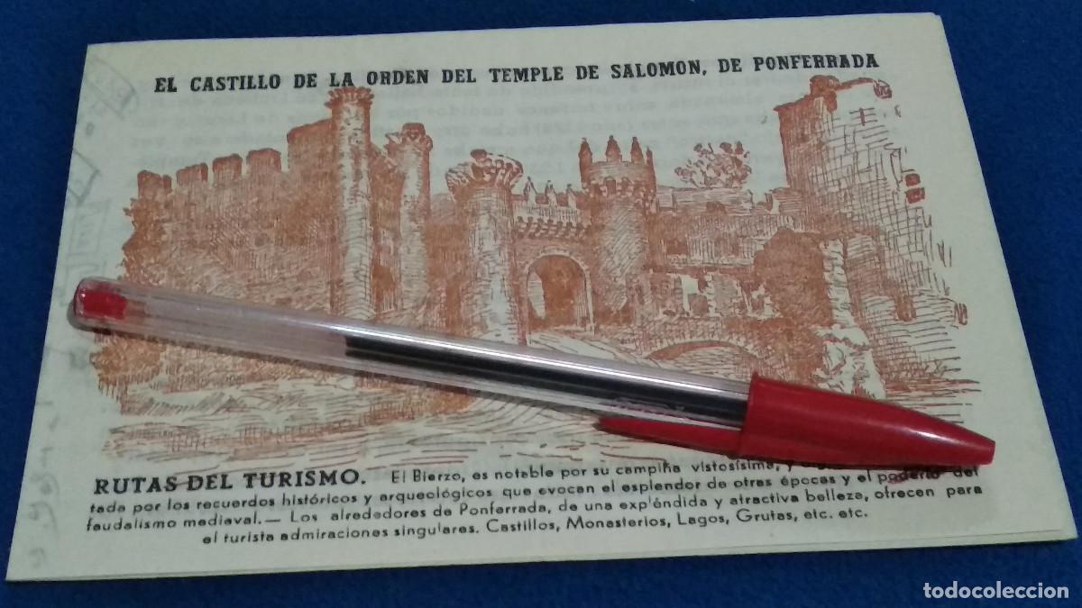 Folletos de turismo: FOLLETO RUTAS DEL TURISMO / EL CASTILLO DE LA ORDEN DEL TEMPLE DE SALOMON DE PONFERRADA / A&Ntilde;OS 60