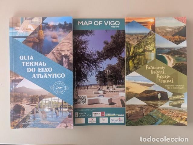Folletos de turismo: LOTE INFORMACION TURISTICA EIXO ATLANTICO: GUIA TERMAL, PATRIMONIO NATURAL, PLANO VIGO