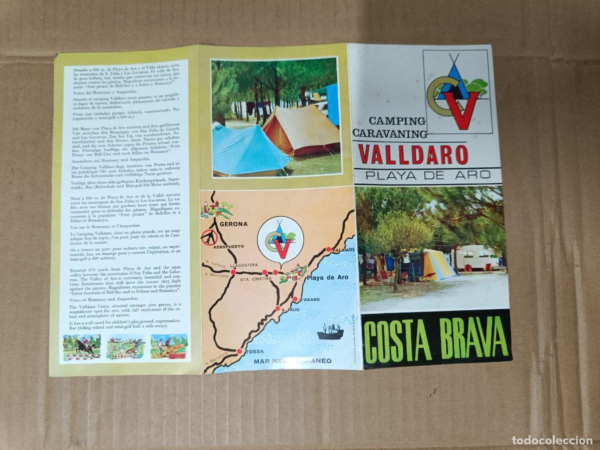Folletos de turismo: ANTIGUO FOLLETO TURISTICO DE CAMPING VALLDARO, 1967 COSTA BRAVA, PLATJA D'ARO, CATALUNYA -P25