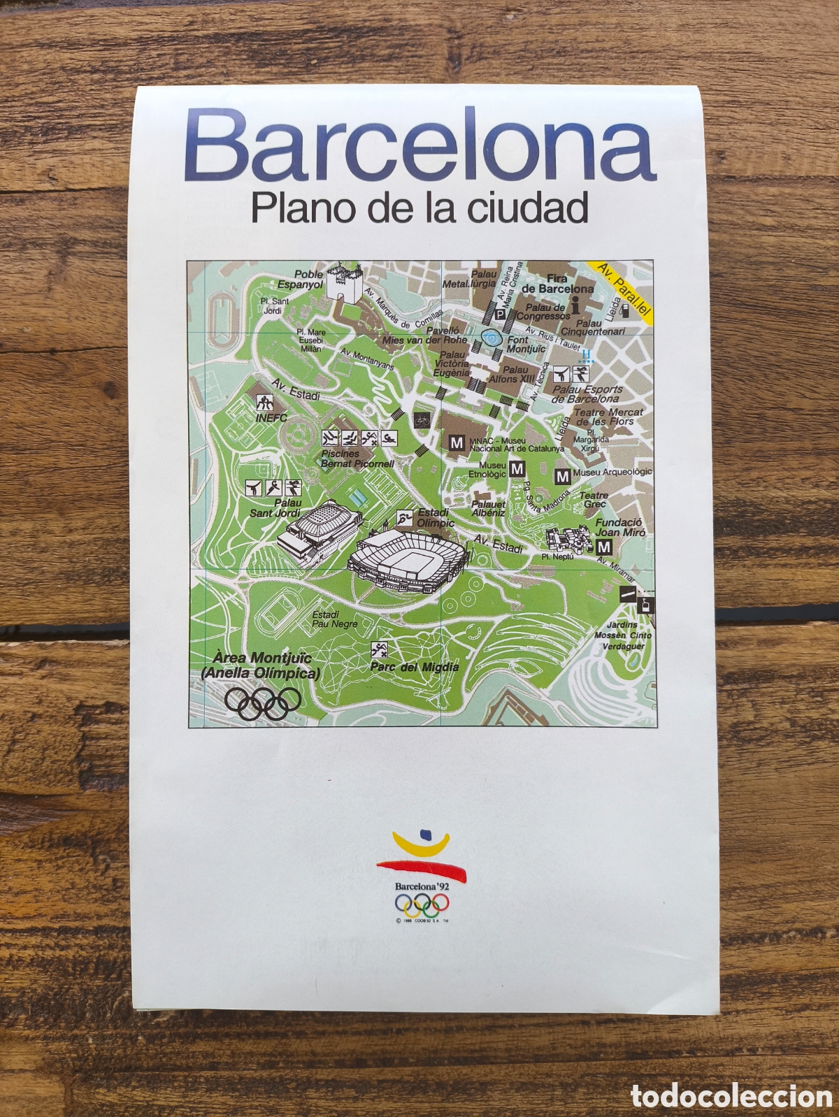 Folletos de turismo: Folleto mapa guia desplegable turismo ciudad de Barcelona olimpiadas 92 Patronat de Turisme