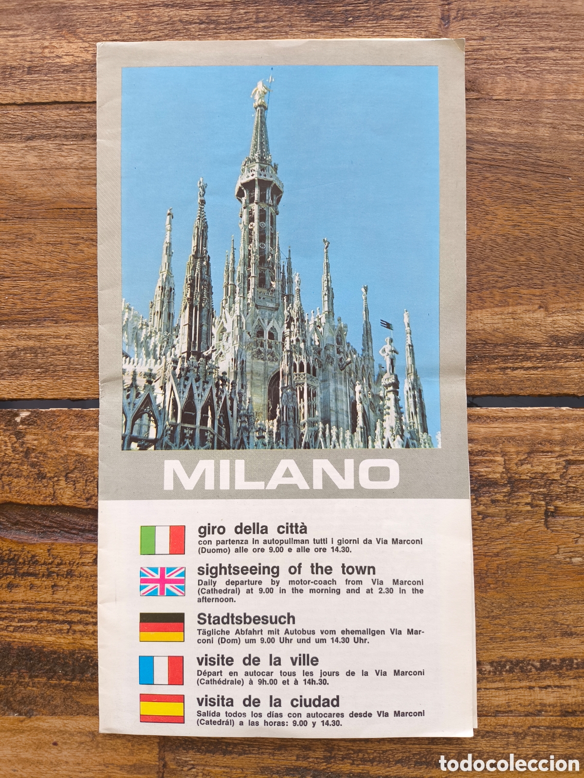 Folletos de turismo: Folleto mapa guia desplegable turismo ciudad de Mil&aacute;n Milano Italia