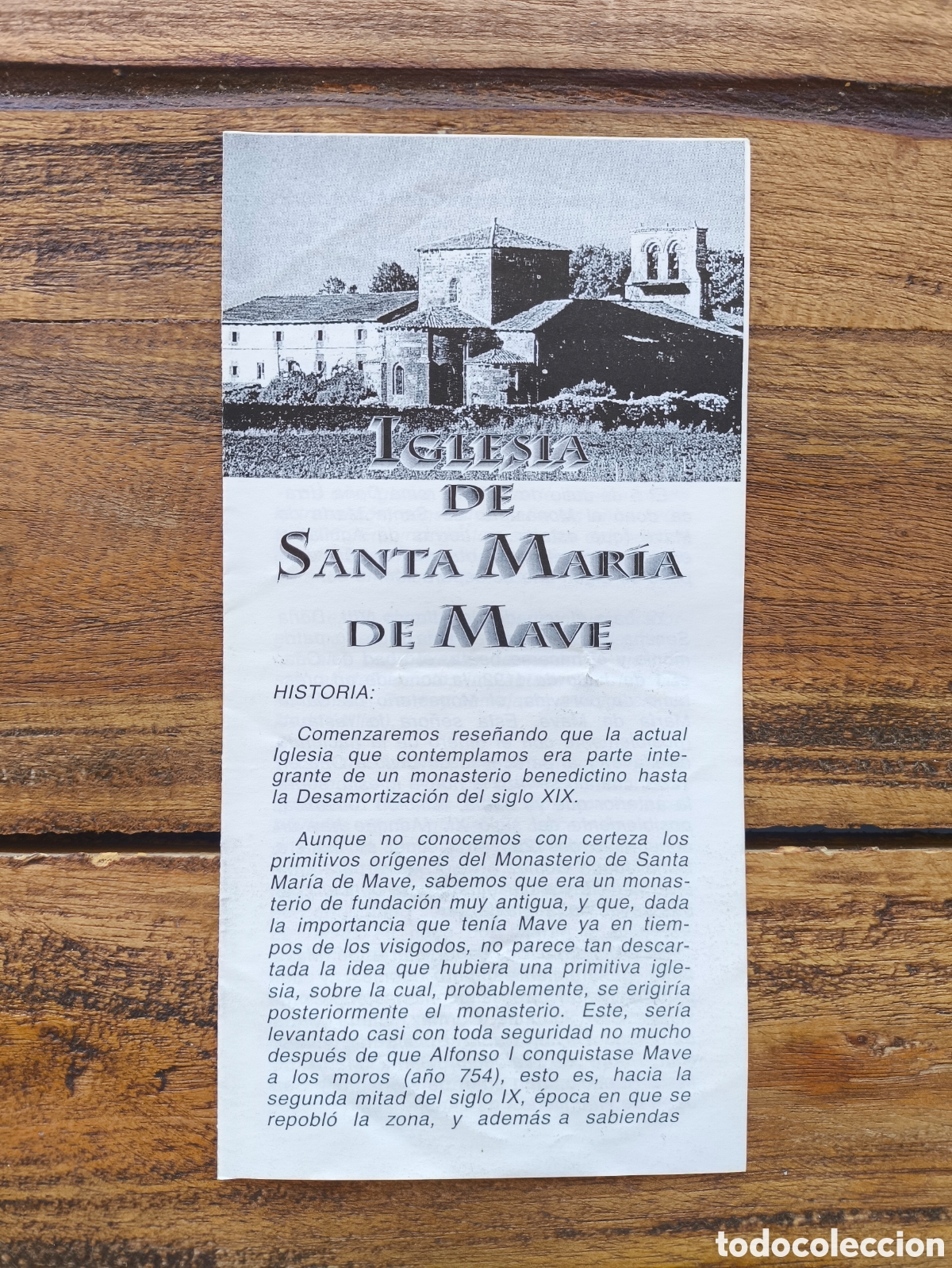 Folletos de turismo: Folleto guia desplegable informaci&oacute;n turismo Iglesia de Santa Mar&iacute;a de Mave Palencia