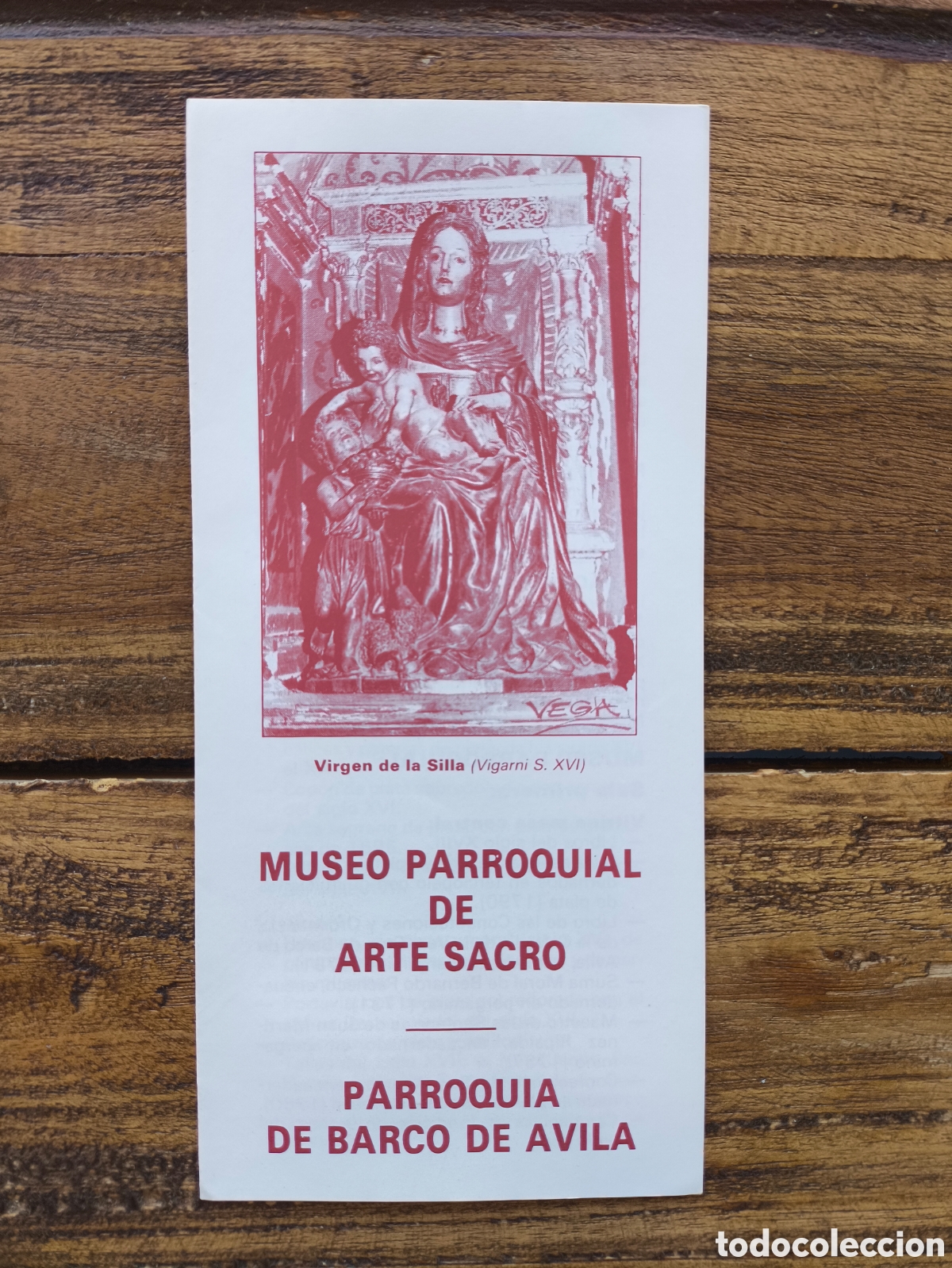 Folletos de turismo: Folleto guia desplegable informaci&oacute;n turismo Museo Parroquial Arte Sacro Parroquia Barco de &Aacute;vila