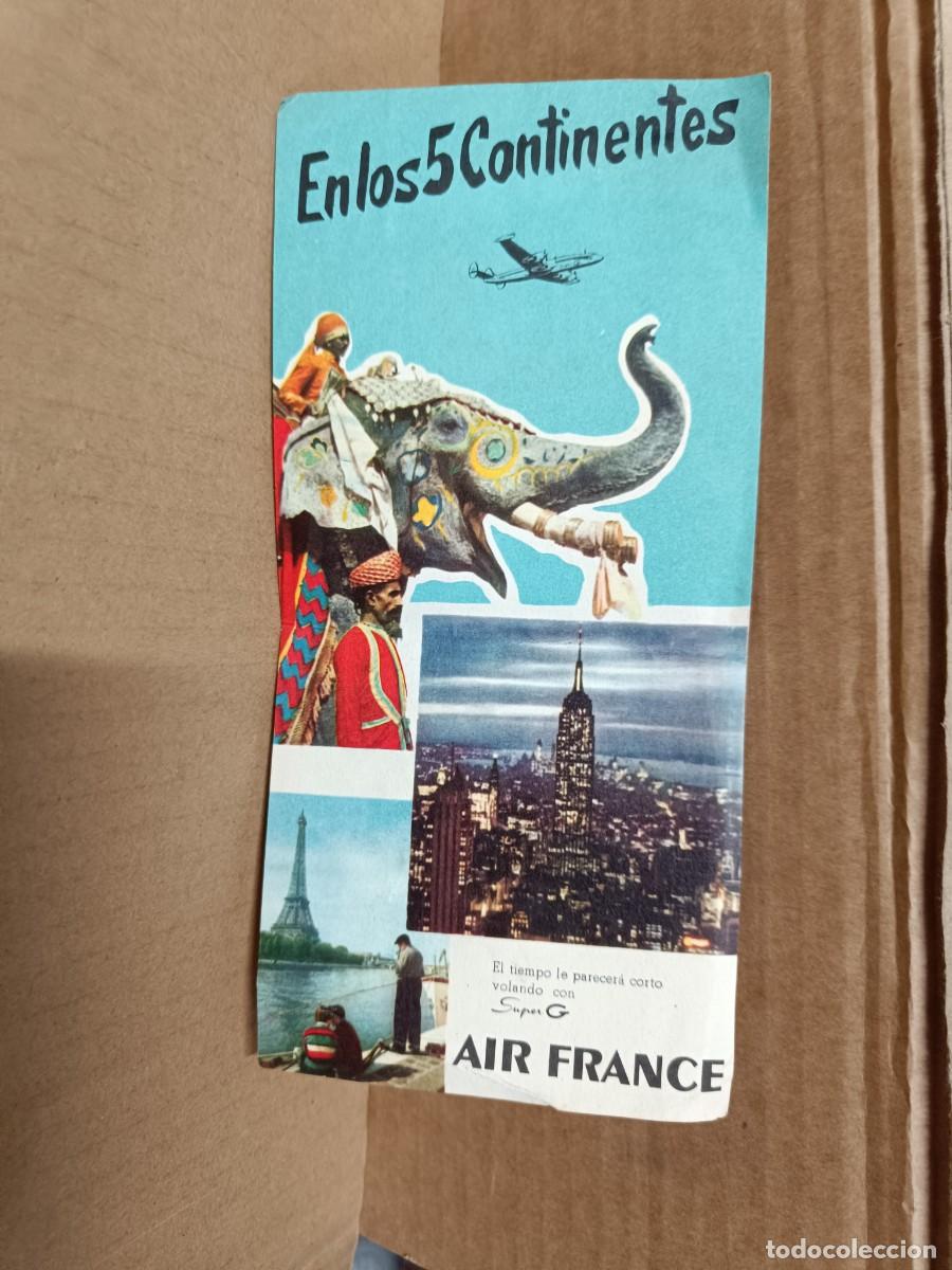 Folletos de turismo: ANTIGUO FOLLETO DE TURISMO AEROLINEA AIR FRANCE, 1957. AVION -P25