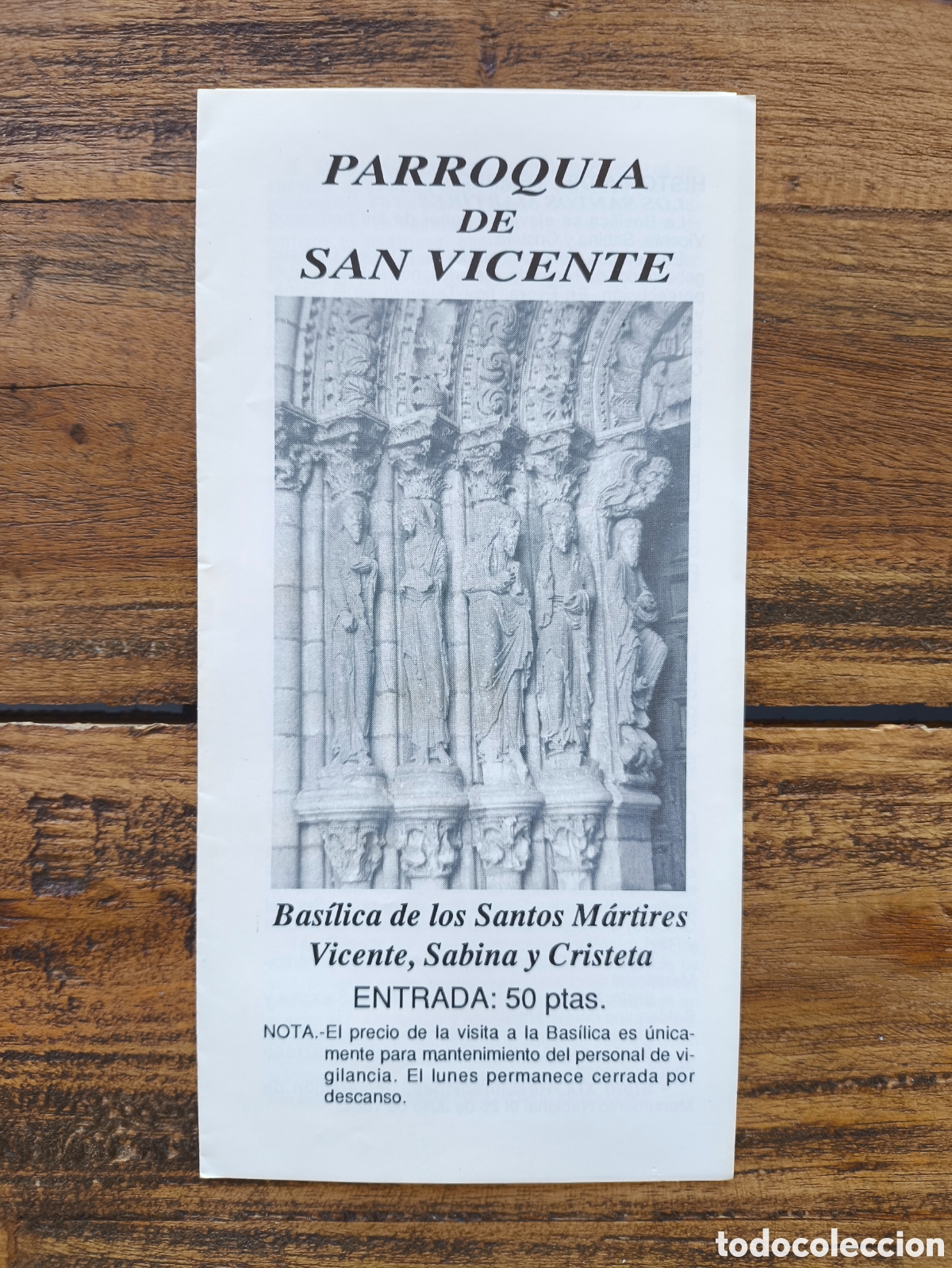 Folletos de turismo: Folleto guia Parroquia de San Vicente Bas&iacute;lica Santos M&aacute;rtires Vicente Sabina y Cristeta &Aacute;vila