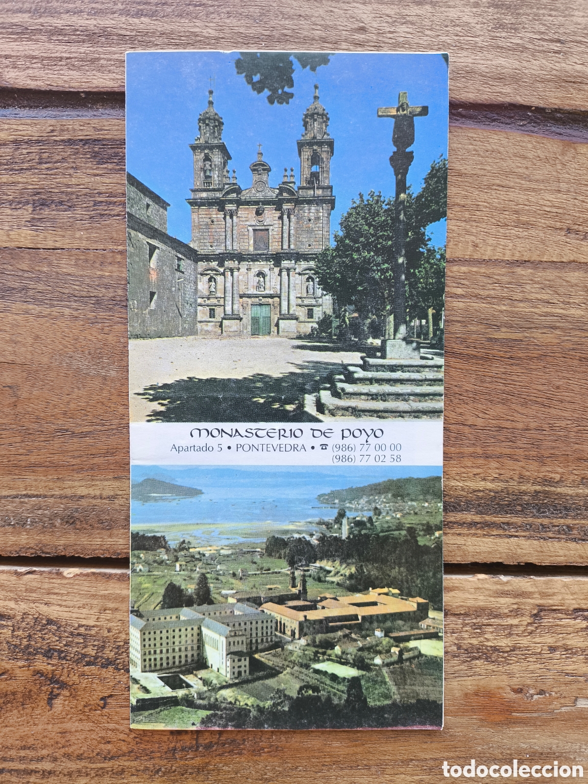 Folletos de turismo: Folleto guia desplegable informaci&oacute;n turismo Monasterio de Poyo Pontevedra