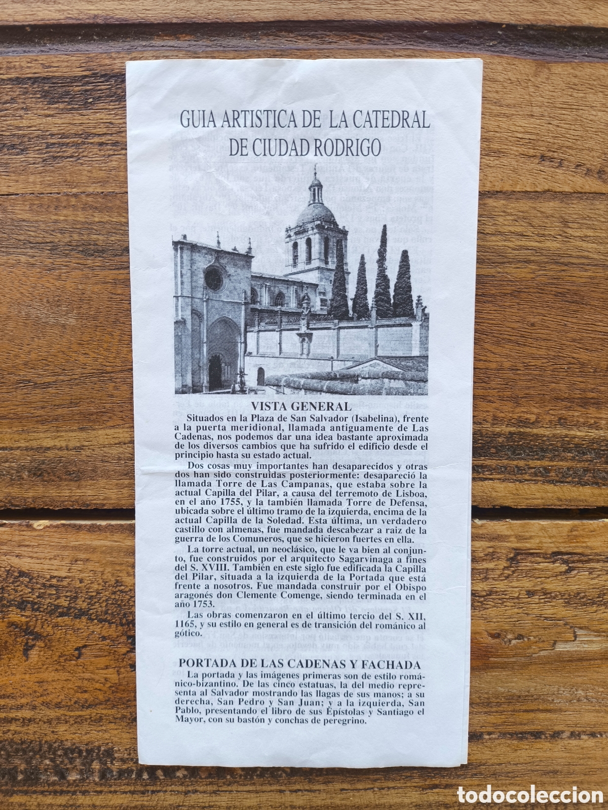 Folletos de turismo: Folleto guia informaci&oacute;n Catedral de Santa Mar&iacute;a Ciudad Rodrigo Salamanca