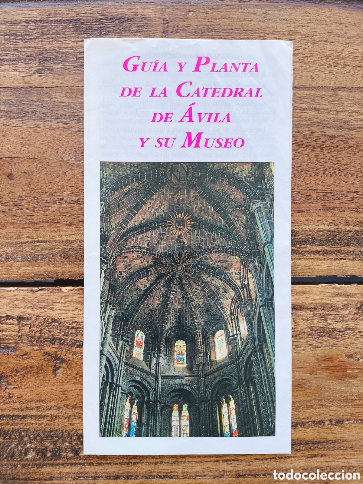 Folletos de turismo: Folleto informaci&oacute;n Guia y Planta de la Catedral de &Aacute;vila y su Museo