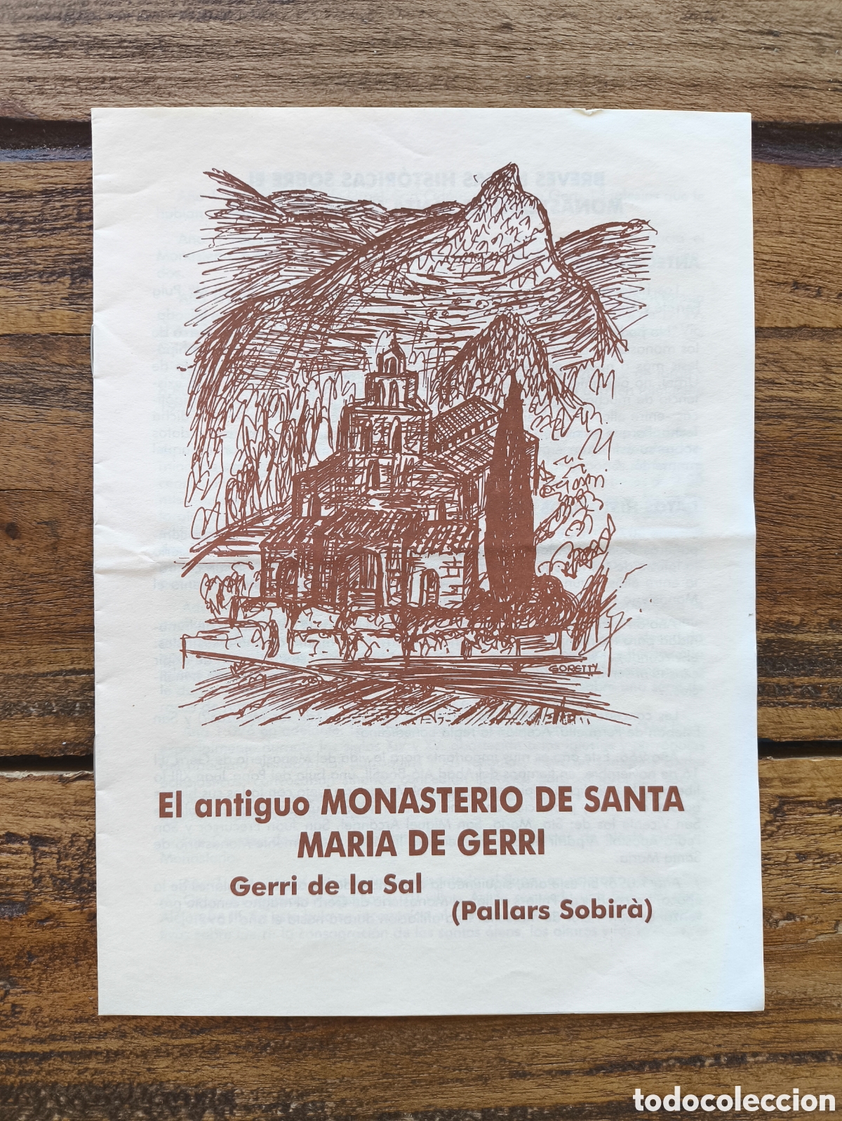 Folletos de turismo: Folleto informaci&oacute;n guia Antiguo Monasterio de Santa Mar&iacute;a de Gerri de la Sal Pallars Sobira Lleida