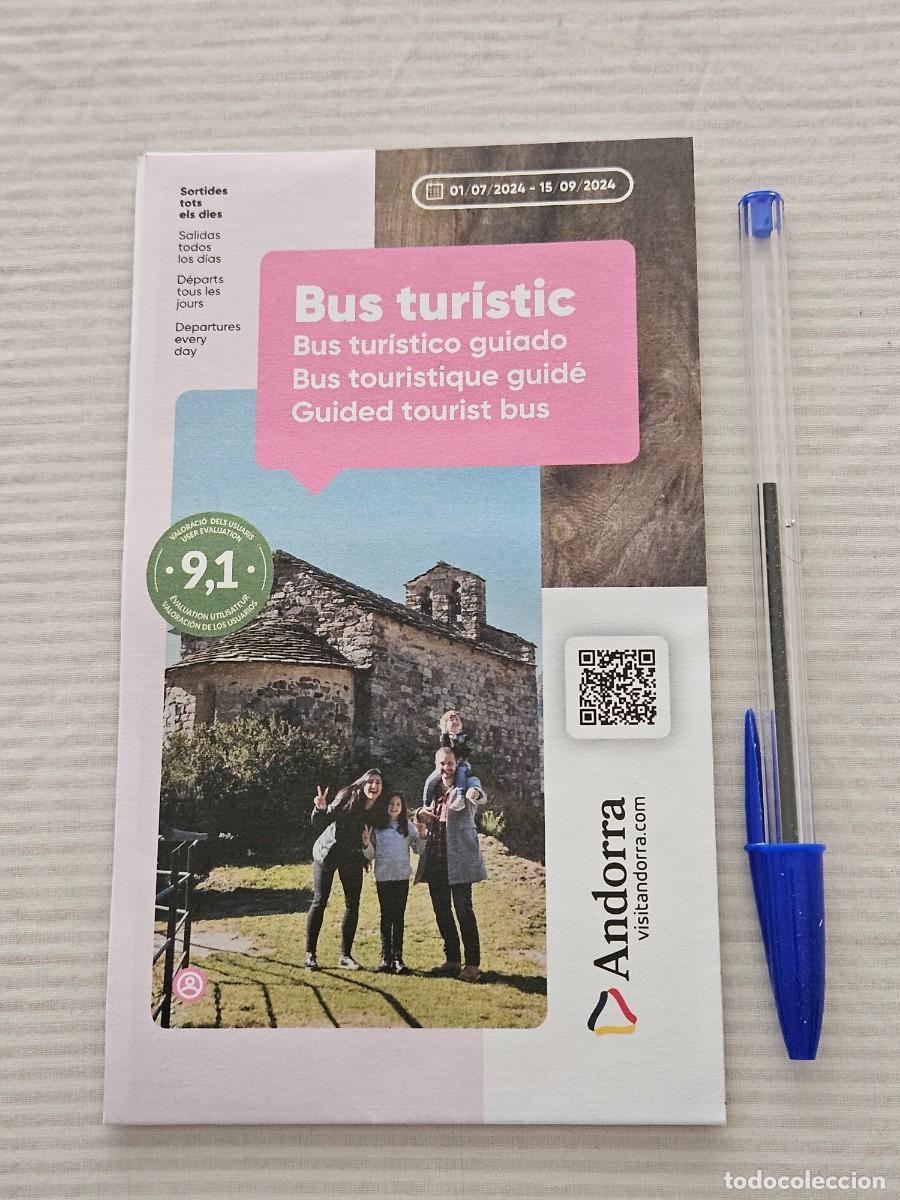 Folletos de turismo: Folleto Mapa Desplegable Bus Tur&iacute;stico Guiado Andorra, Visitandorra.com.