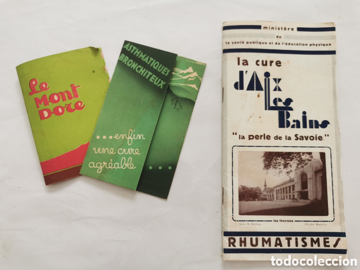 Folletos de turismo: Folletos a&ntilde;os 30 turismo medicinal